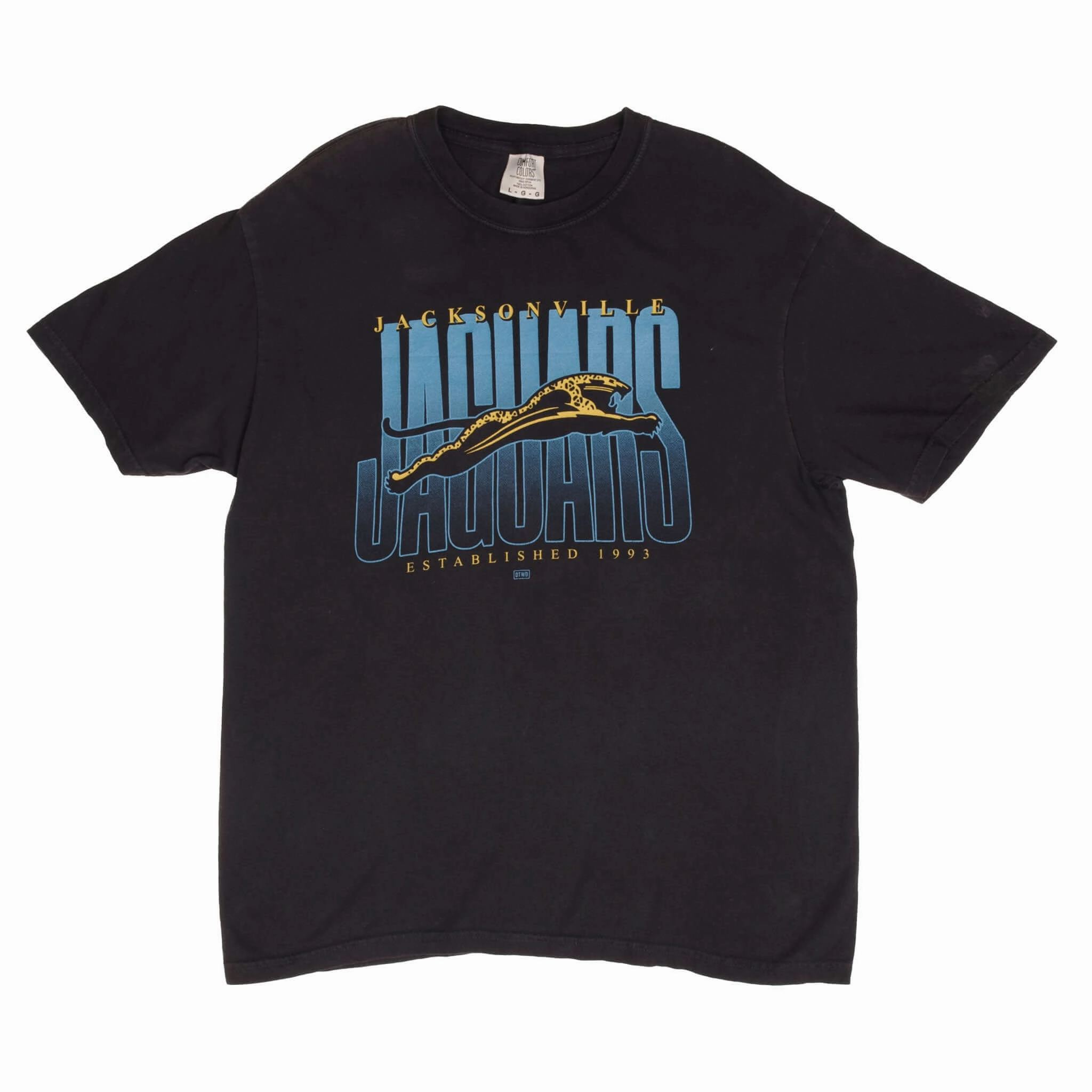 VINTAGE NFL JACKSONVILLE JAGUARS BANNED LOGO TEE SHIRT 2000S SIZE LARGE