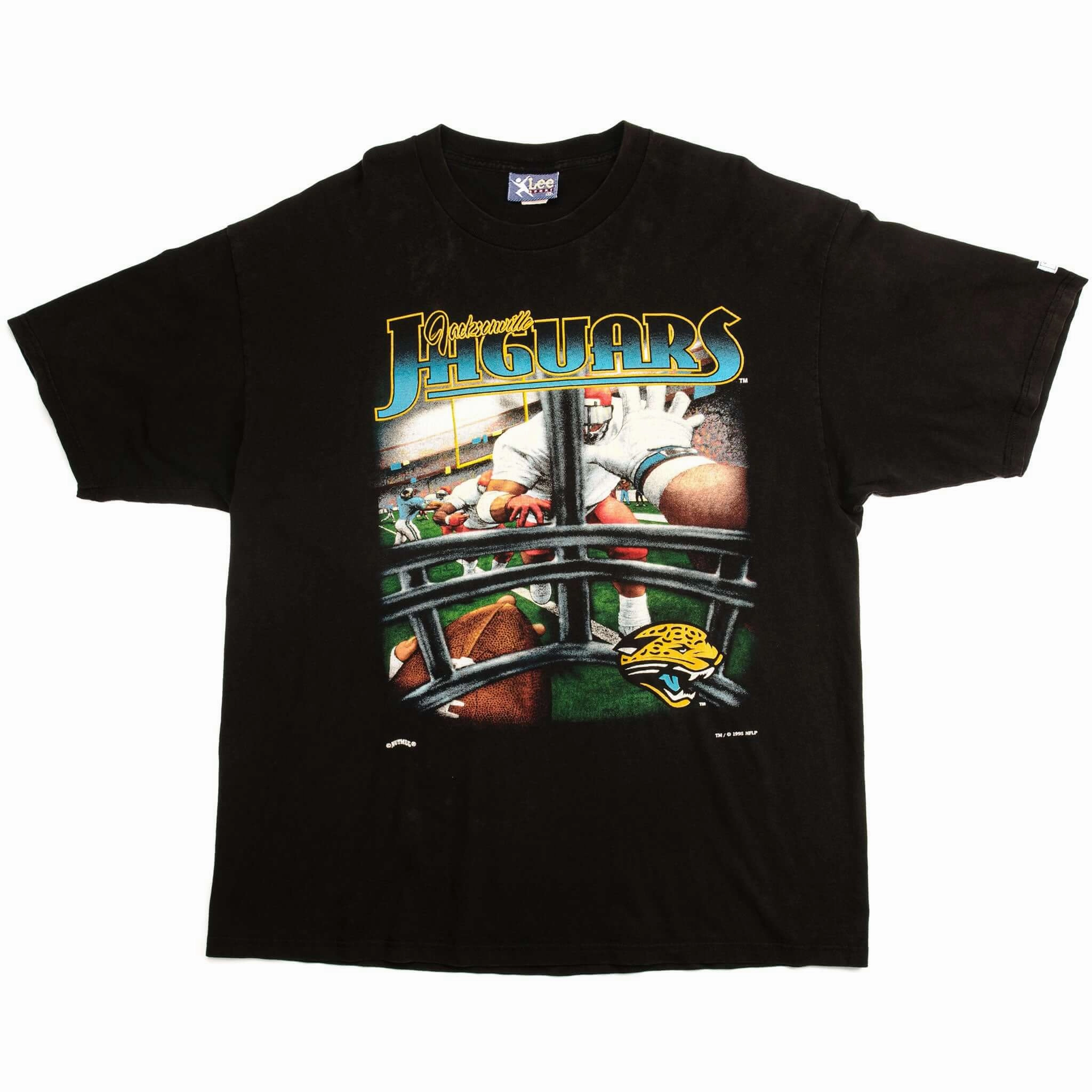 VINTAGE NFL JACKSONVILLE JAGUARS TEE SHIRT 1995 SIZE 2XL MADE IN USA