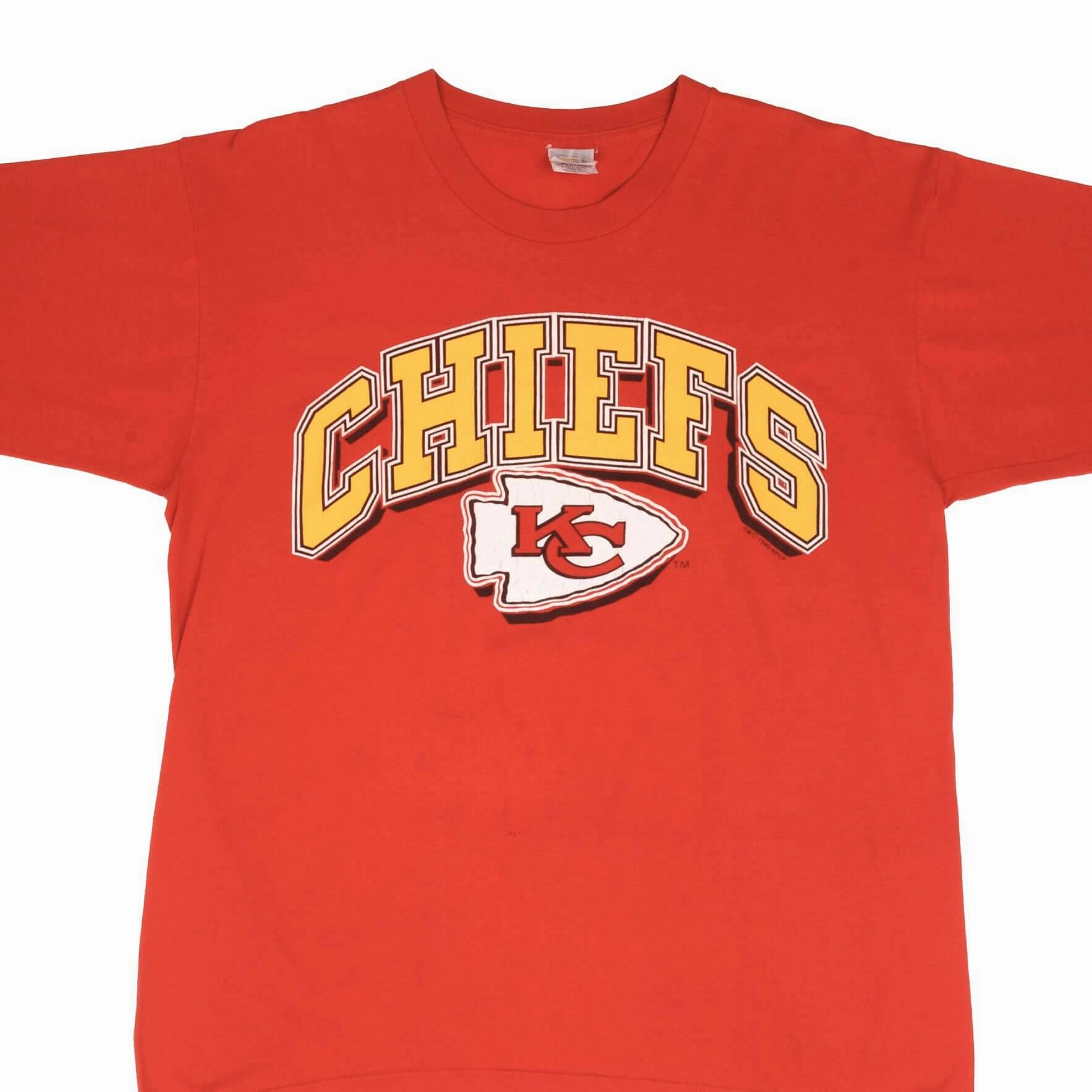 VINTAGE NFL KANSAS CITY CHIEFS 1990 TEE SHIRT SIZE LARGE MADE IN USA