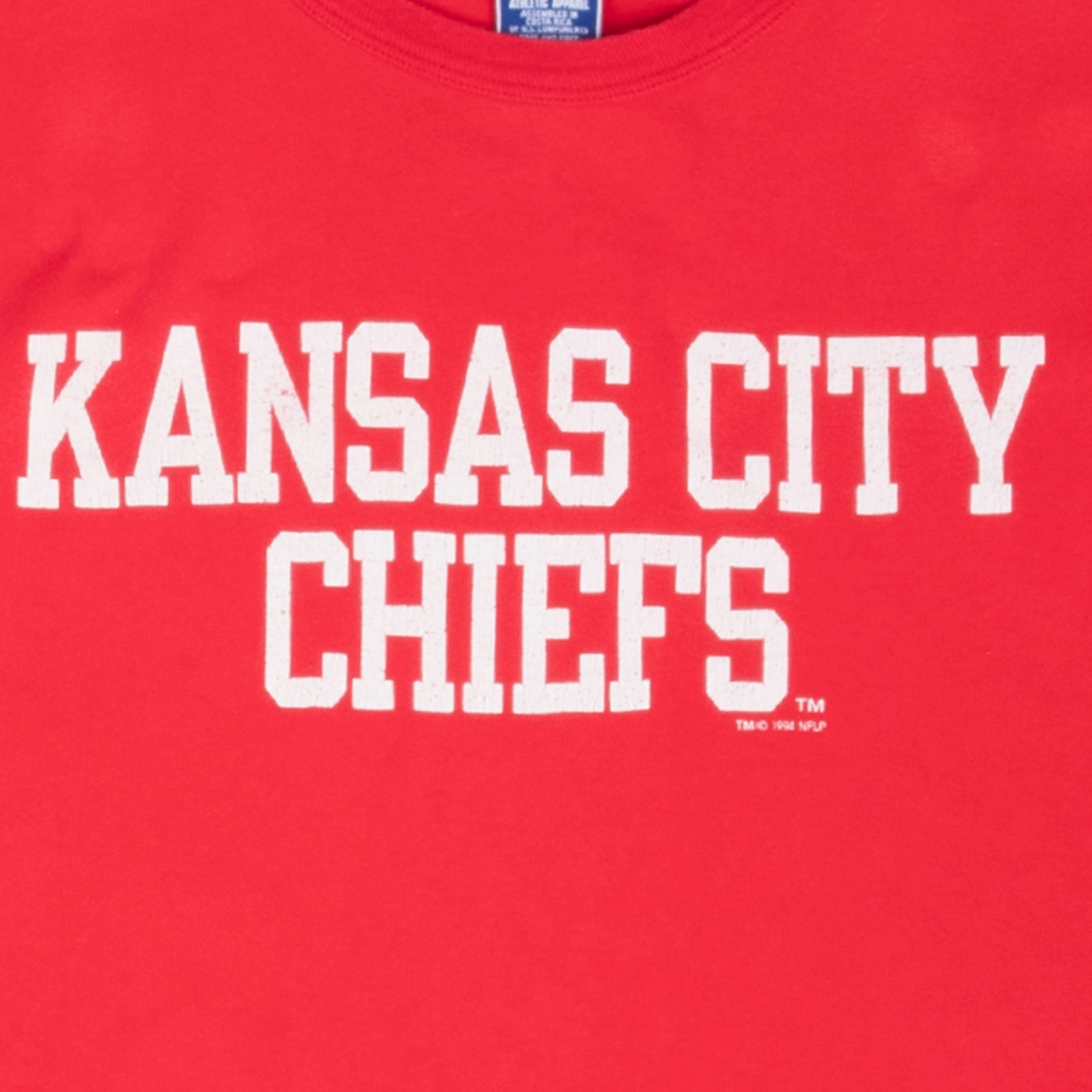 VINTAGE NFL KANSAS CITY CHIEFS 1994 CHAMPION TEE SHIRT 2XL MADE IN USA