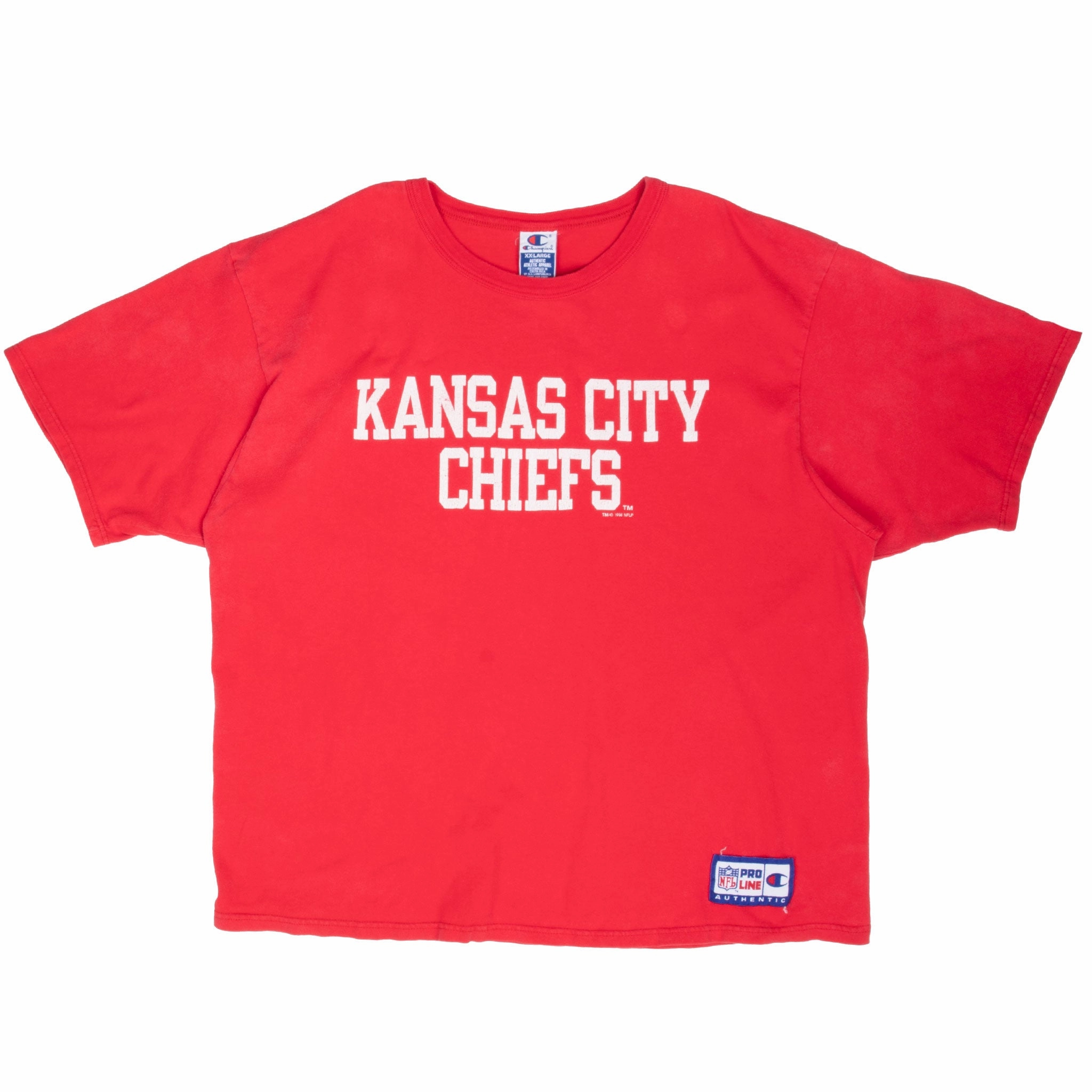 VINTAGE NFL KANSAS CITY CHIEFS 1994 CHAMPION TEE SHIRT 2XL MADE IN USA