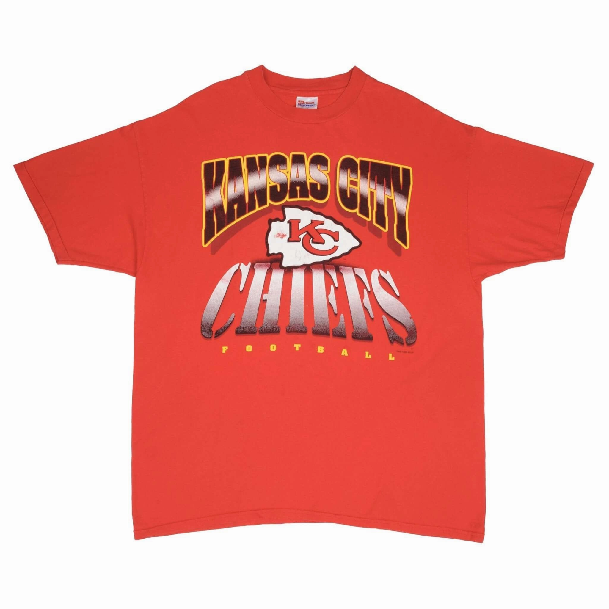 VINTAGE NFL KANSAS CITY CHIEFS 1995 TEE SHIRT SIZE 2XL MADE IN USA