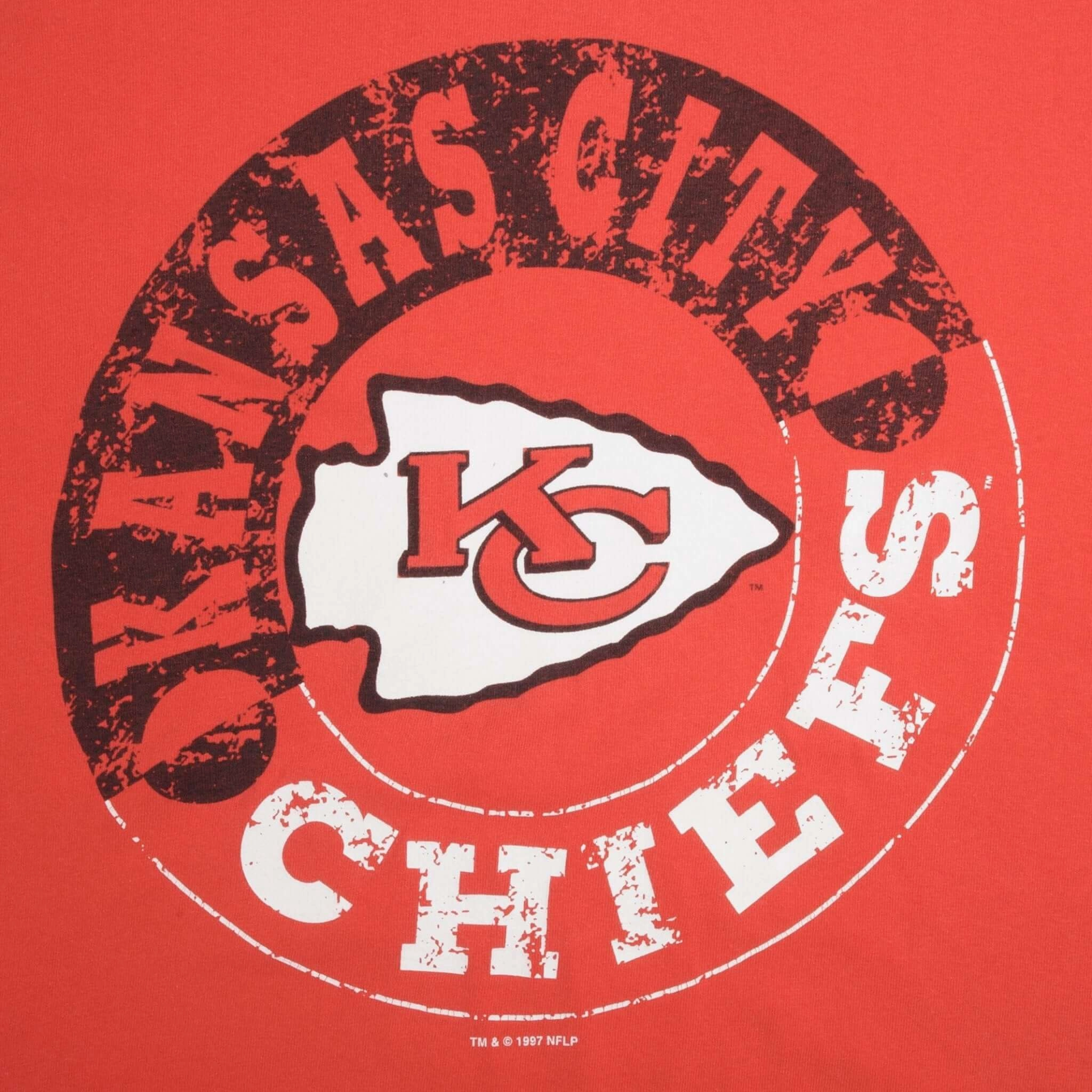VINTAGE NFL KANSAS CITY CHIEFS 1997 TEE SHIRT SIZE LARGE