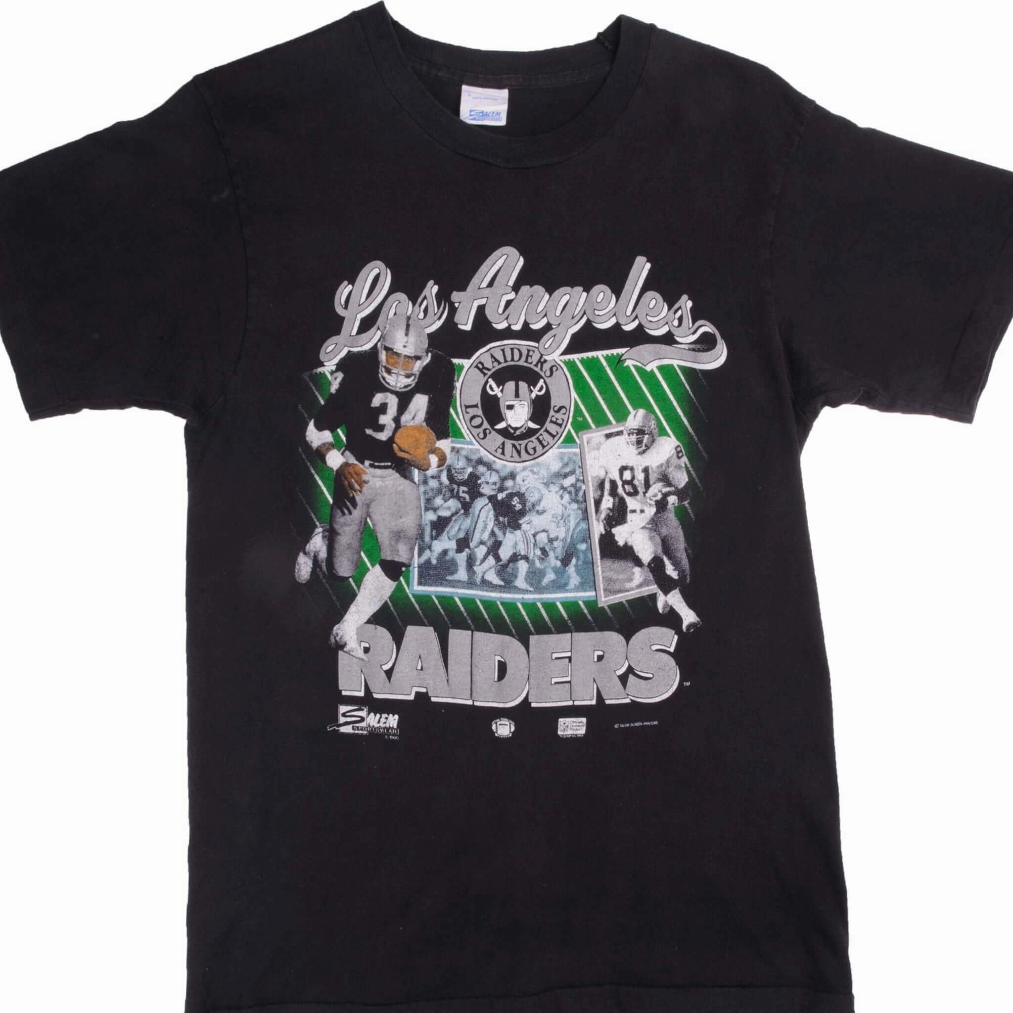 VINTAGE NFL LOS ANGELES RAIDERS TEE SHIRT 1990 SIZE MEDIUM MADE IN USA