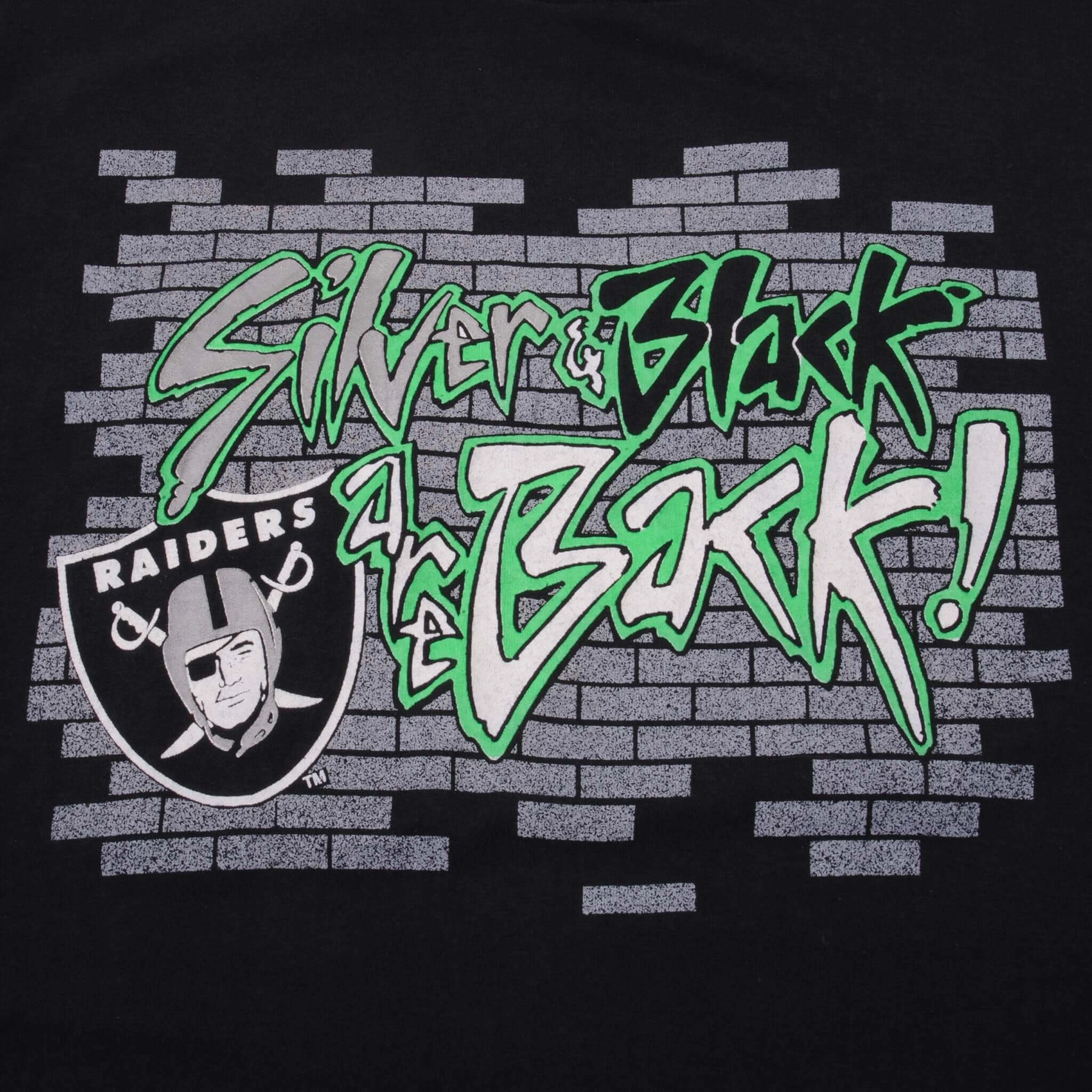 VINTAGE NFL LOS ANGELES RAIDERS TEE SHIRT 1990S MEDIUM MADE USA
