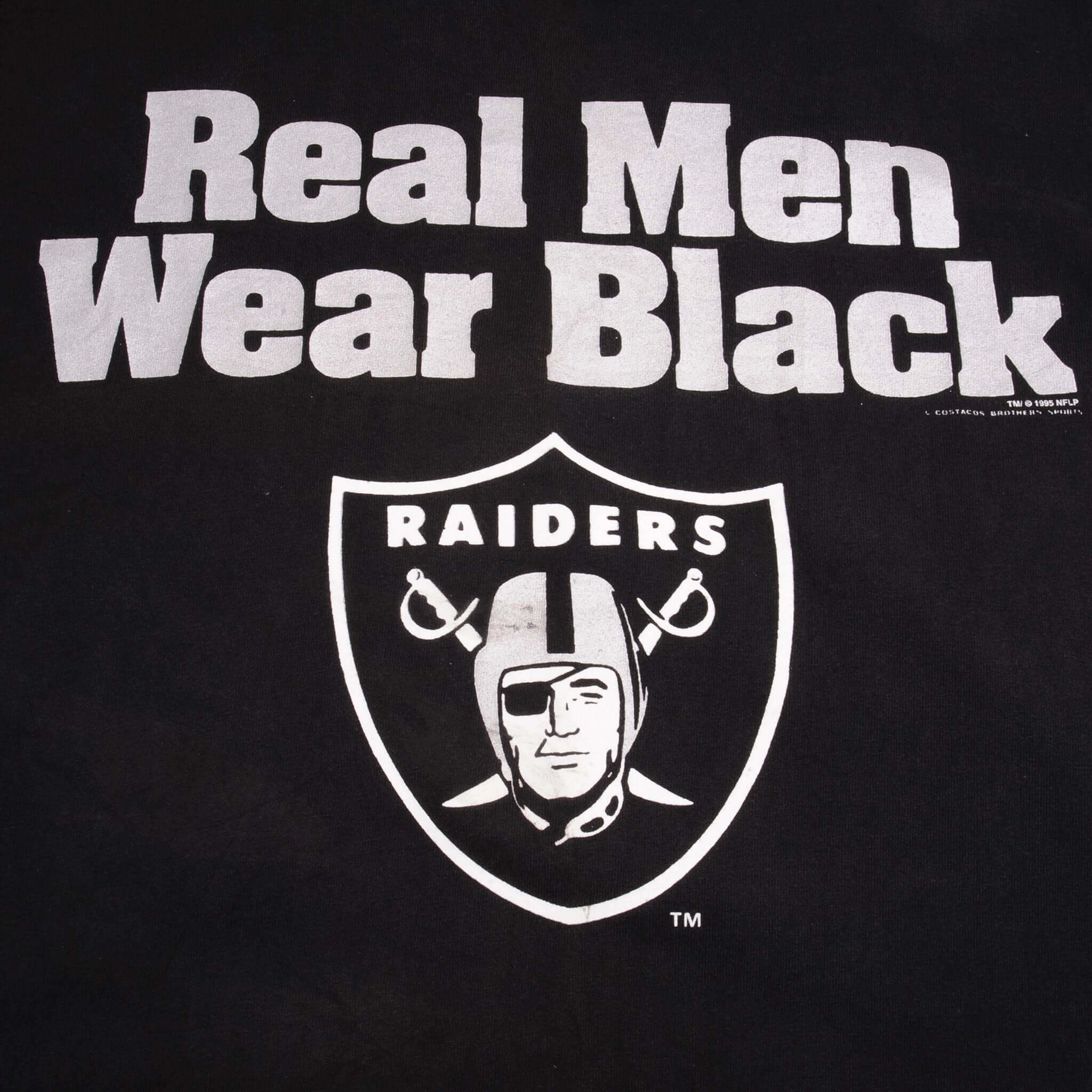 VINTAGE NFL LOS ANGELES RAIDERS TEE SHIRT 1995 MEDIUM MADE USA