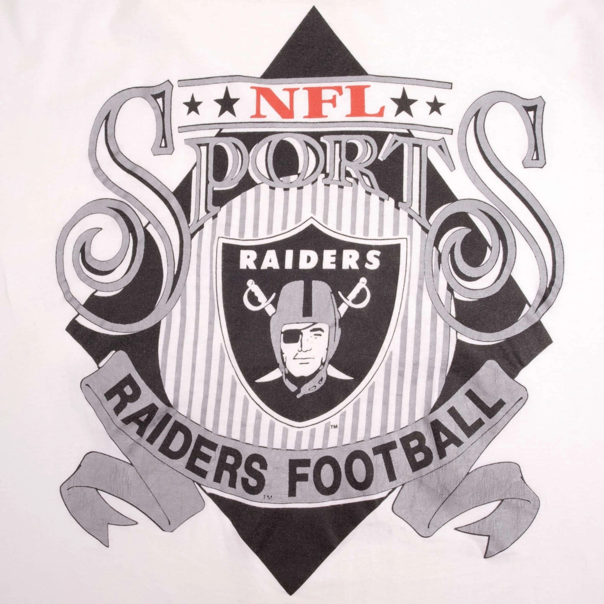 VINTAGE NFL LOS ANGELES RAIDERS TEE SHIRT EARLY 1990S SIZE XL MADE IN USA