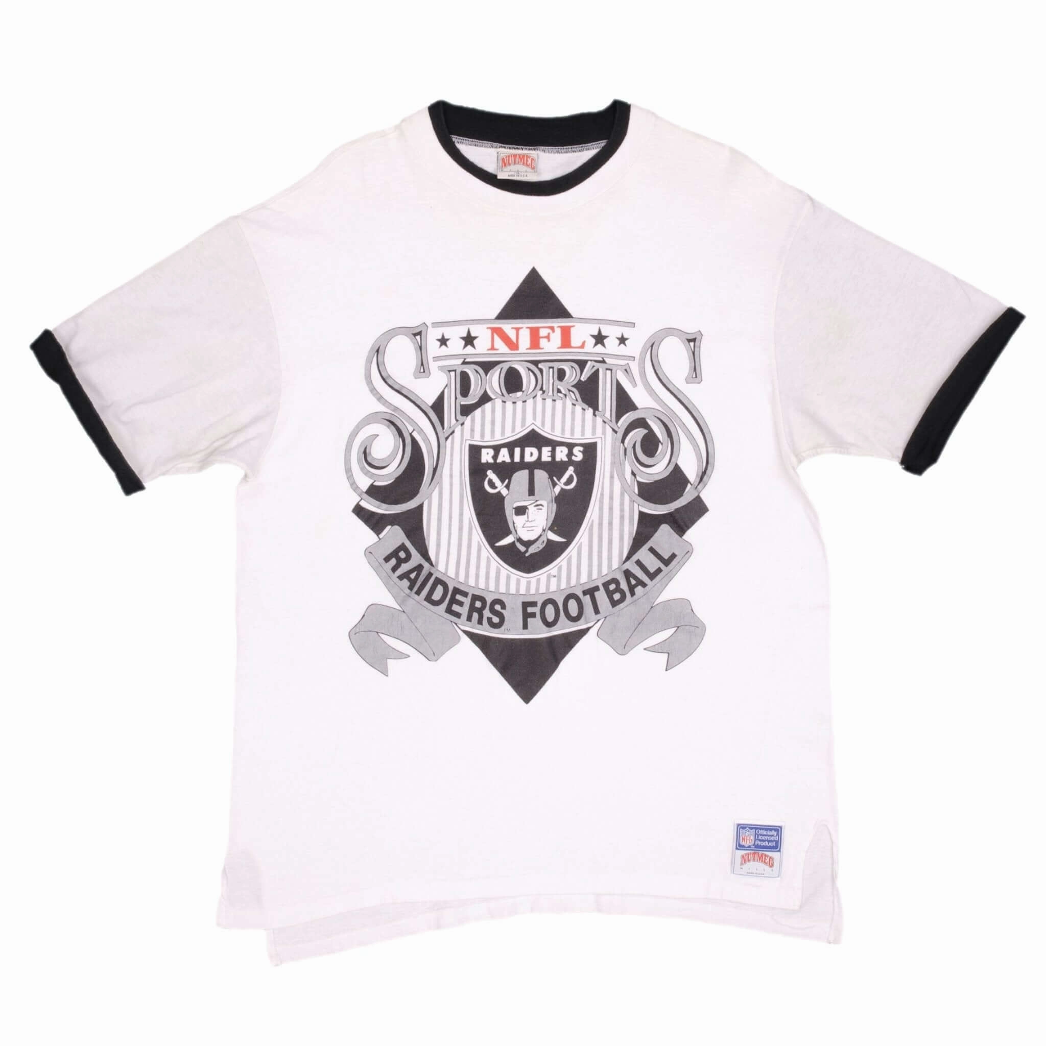 VINTAGE NFL LOS ANGELES RAIDERS TEE SHIRT EARLY 1990S SIZE XL MADE IN USA