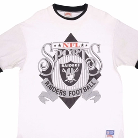 VINTAGE NFL LOS ANGELES RAIDERS TEE SHIRT EARLY 1990S SIZE XL MADE IN USA