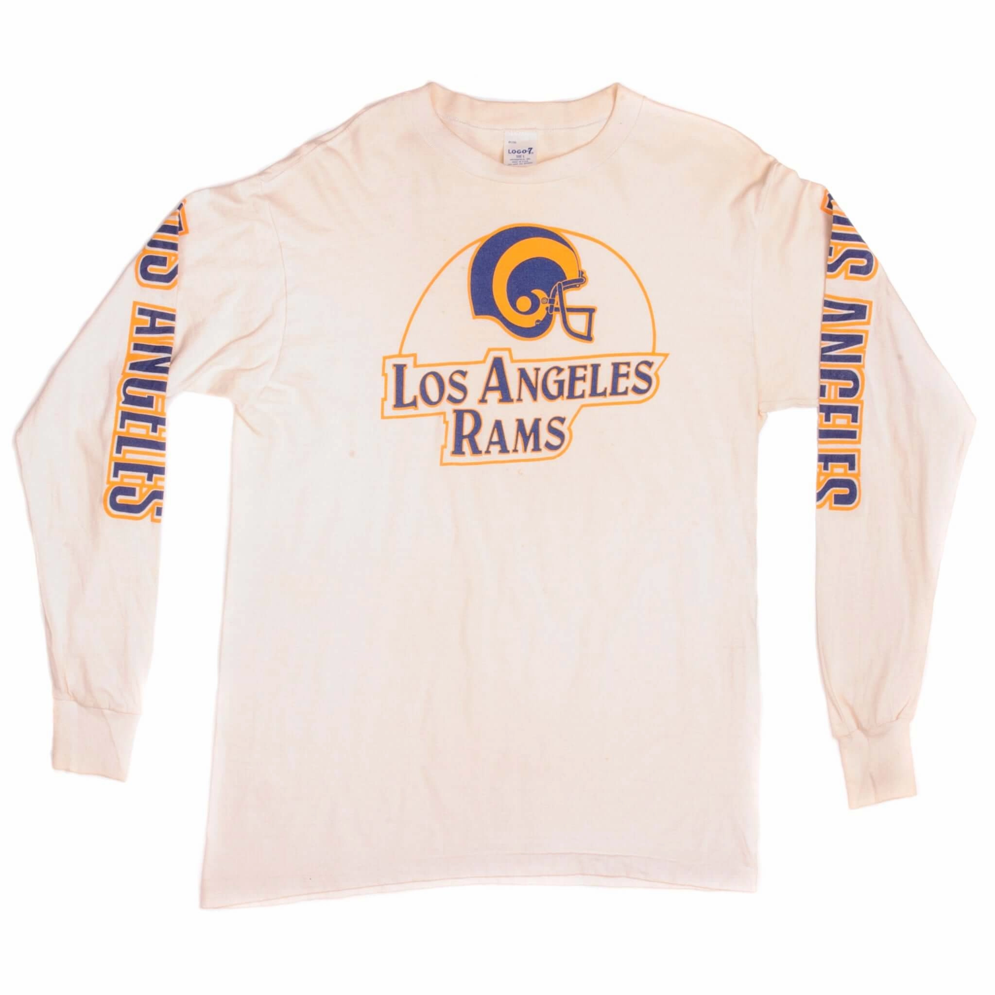 VINTAGE NFL LOS ANGELES RAMS LONG SLEEVES TEE SHIRT EARLY 1980s SIZE MEDIUM MADE IN USA