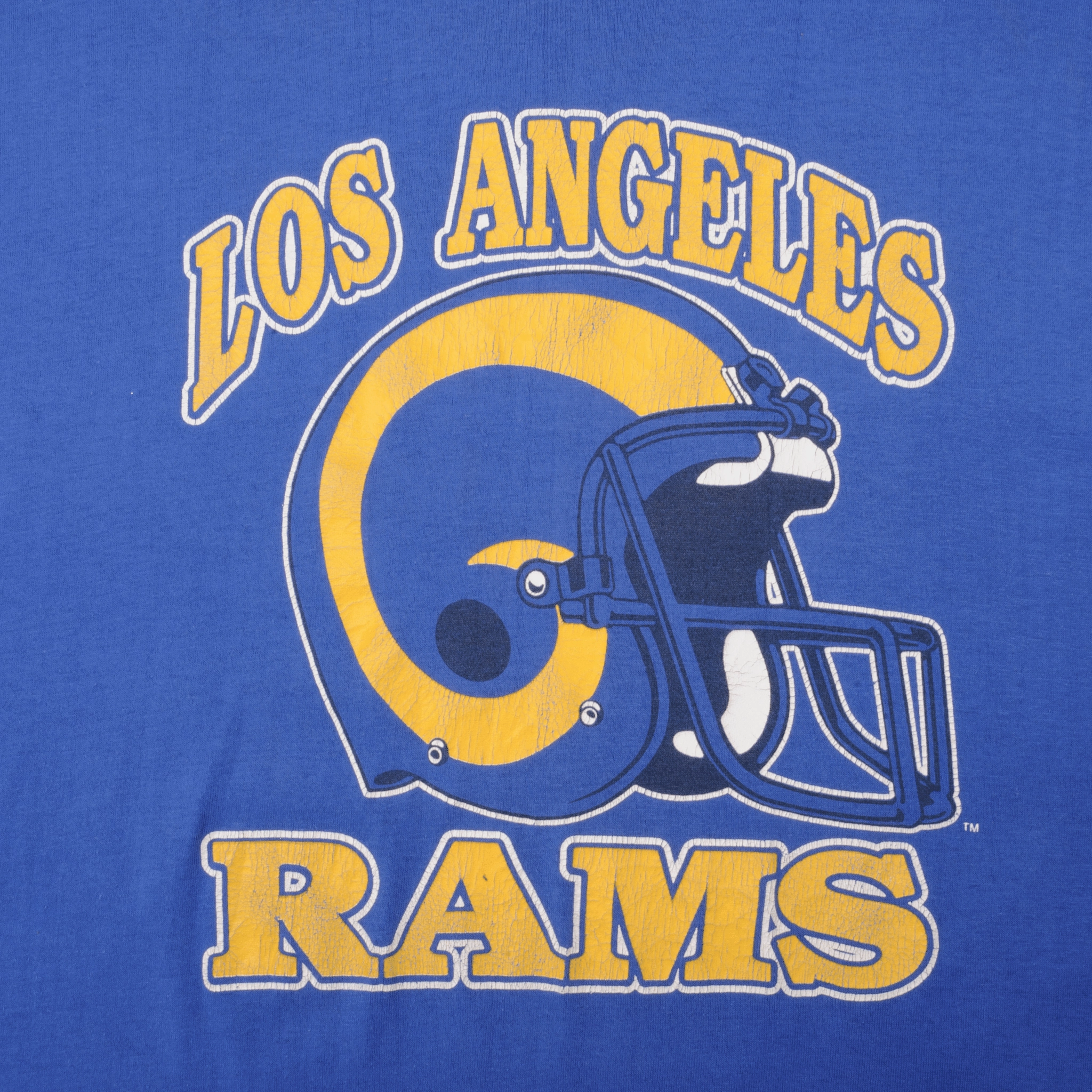 VINTAGE NFL LOS ANGELES RAMS TEE SHIRT 1980S SIZE LARGE MADE IN USA