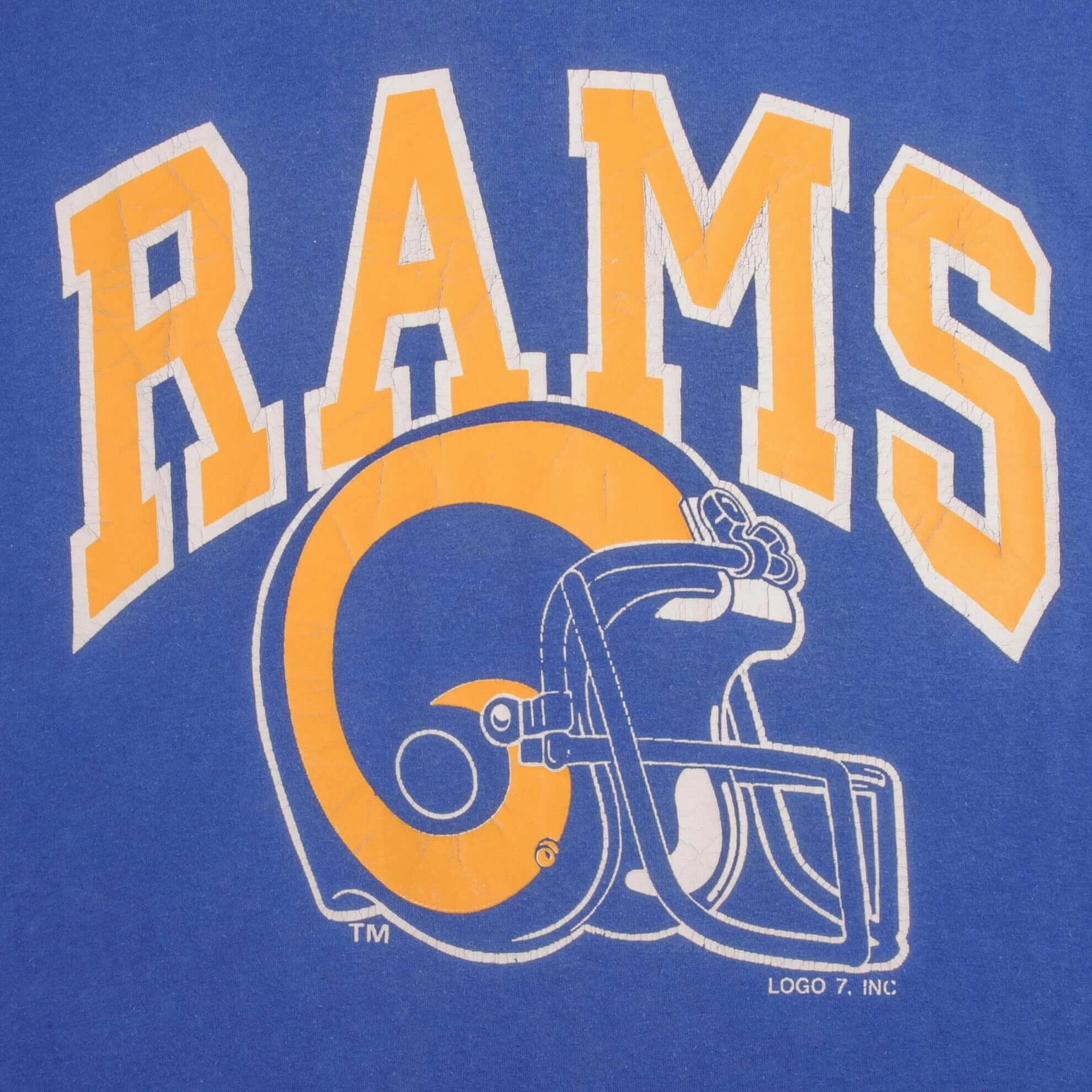 VINTAGE NFL LOS ANGELES RAMS TEE SHIRT EARLY 1990S SIZE LARGE