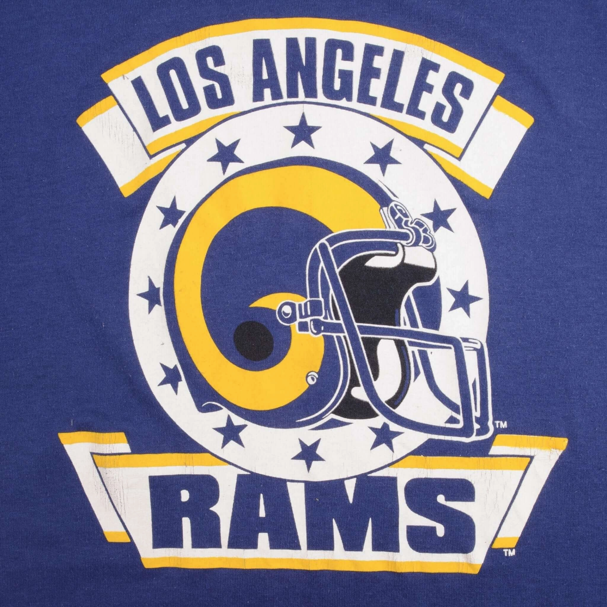VINTAGE NFL LOS ANGELES RAMS TEE SHIRT EARLY 1990S SIZE MEDIUM MADE IN USA