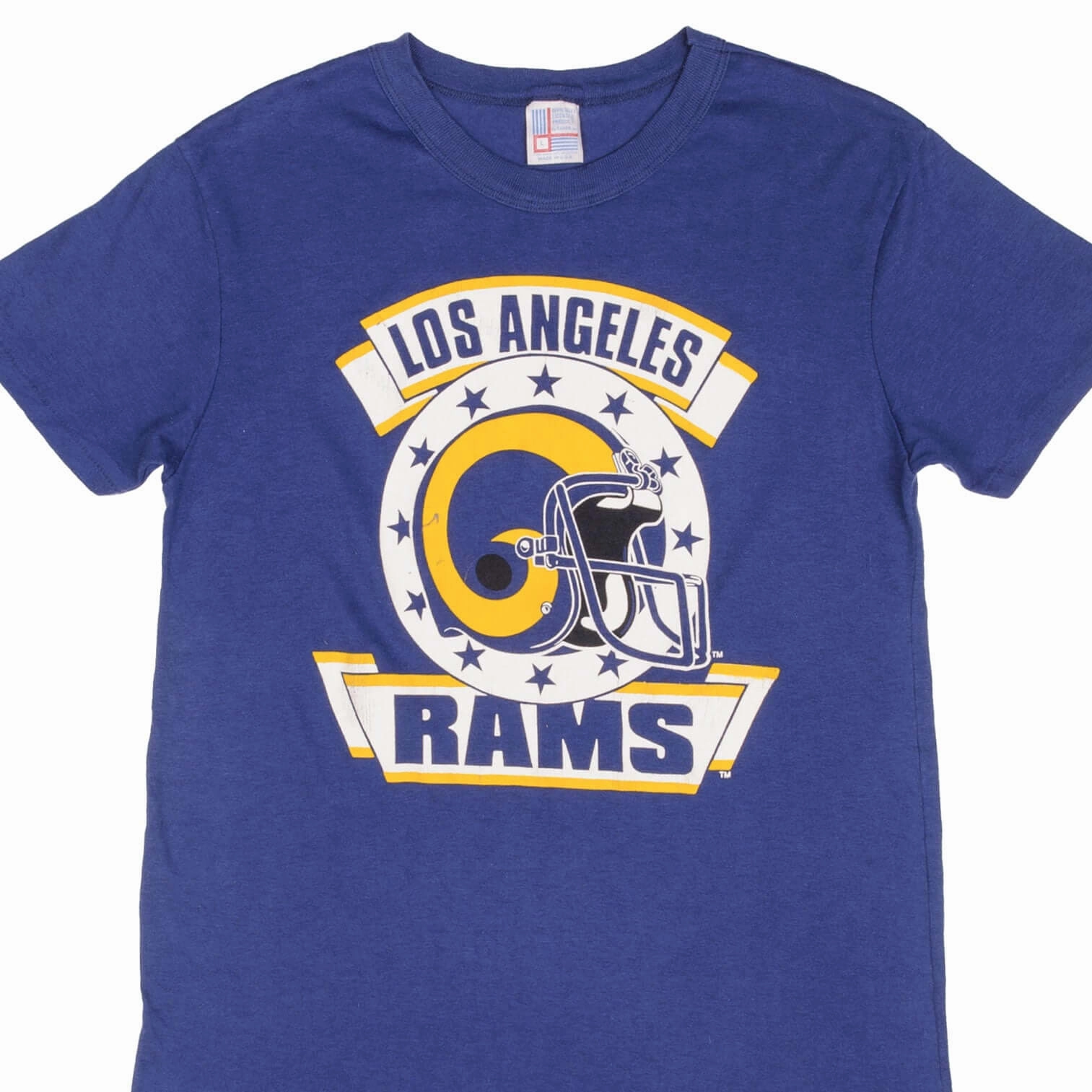 VINTAGE NFL LOS ANGELES RAMS TEE SHIRT EARLY 1990S SIZE MEDIUM MADE IN USA