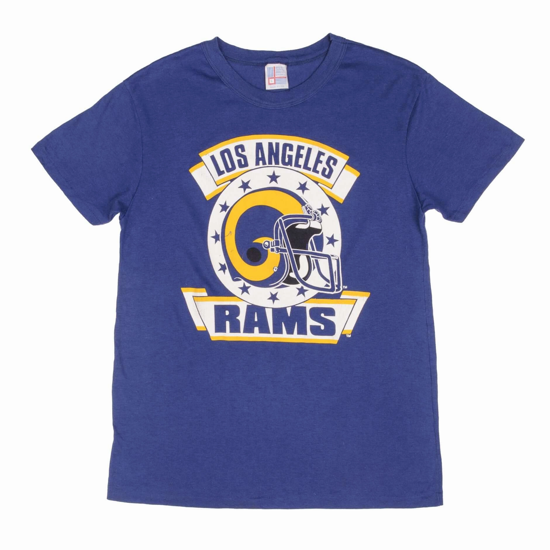 VINTAGE NFL LOS ANGELES RAMS TEE SHIRT EARLY 1990S SIZE MEDIUM MADE IN USA