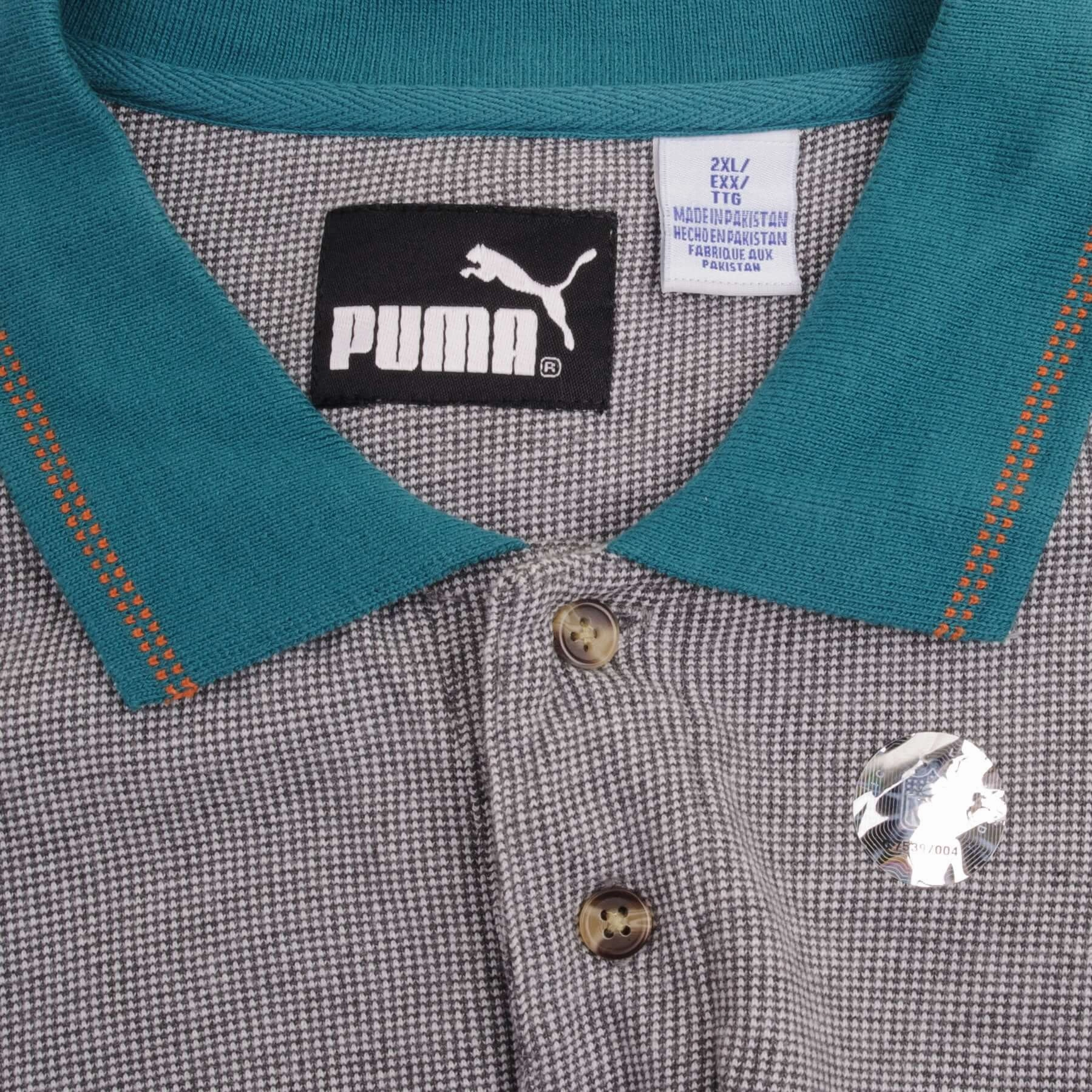 VINTAGE NFL MIAMI DOLPHINS 1990S PUMA POLO SHIRT SIZE 2XL DEADSTOCK