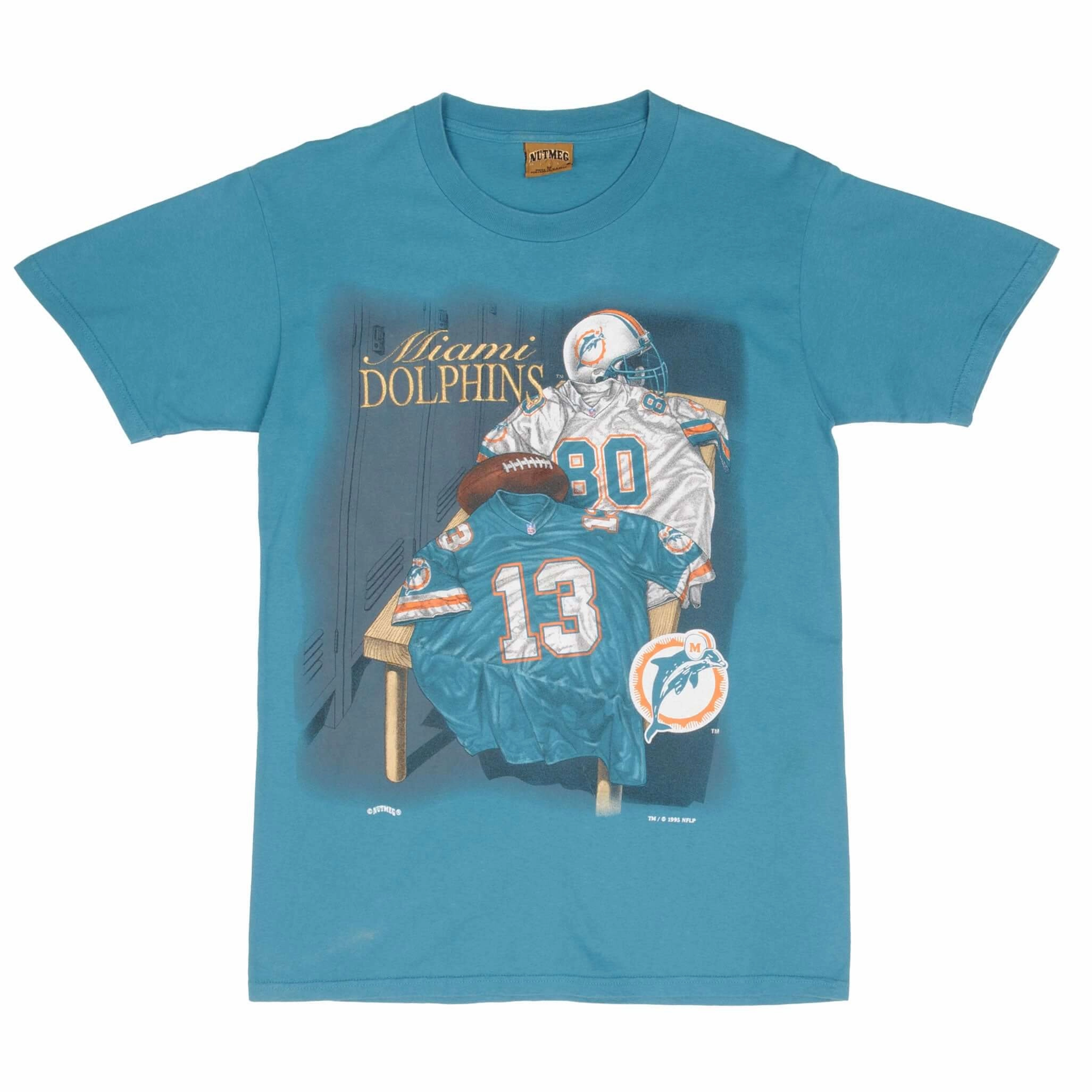 VINTAGE NFL MIAMI DOLPHINS 1995 TEE SHIRT SIZE MEDIUM MADE IN USA