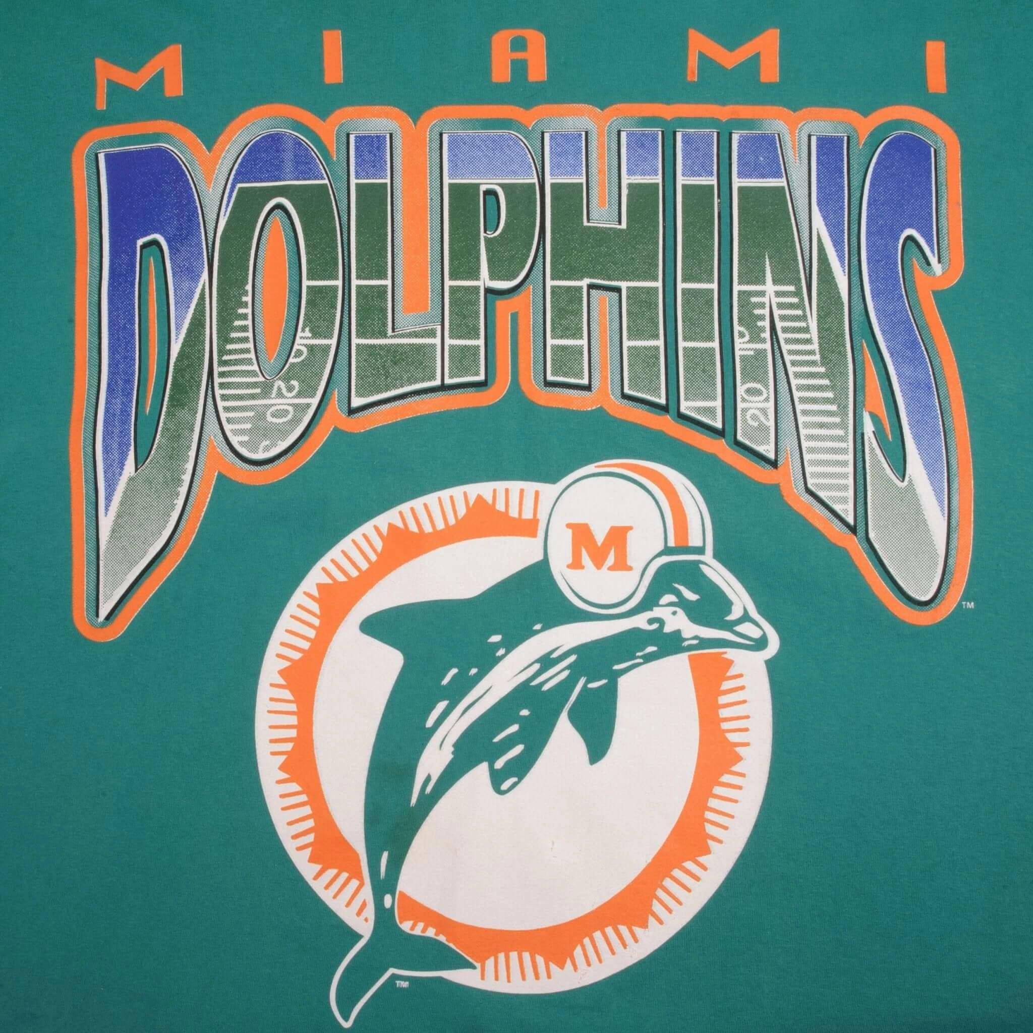 VINTAGE NFL MIAMI DOLPHINS 1995 TEE SHIRT SIZE XL MADE IN USA