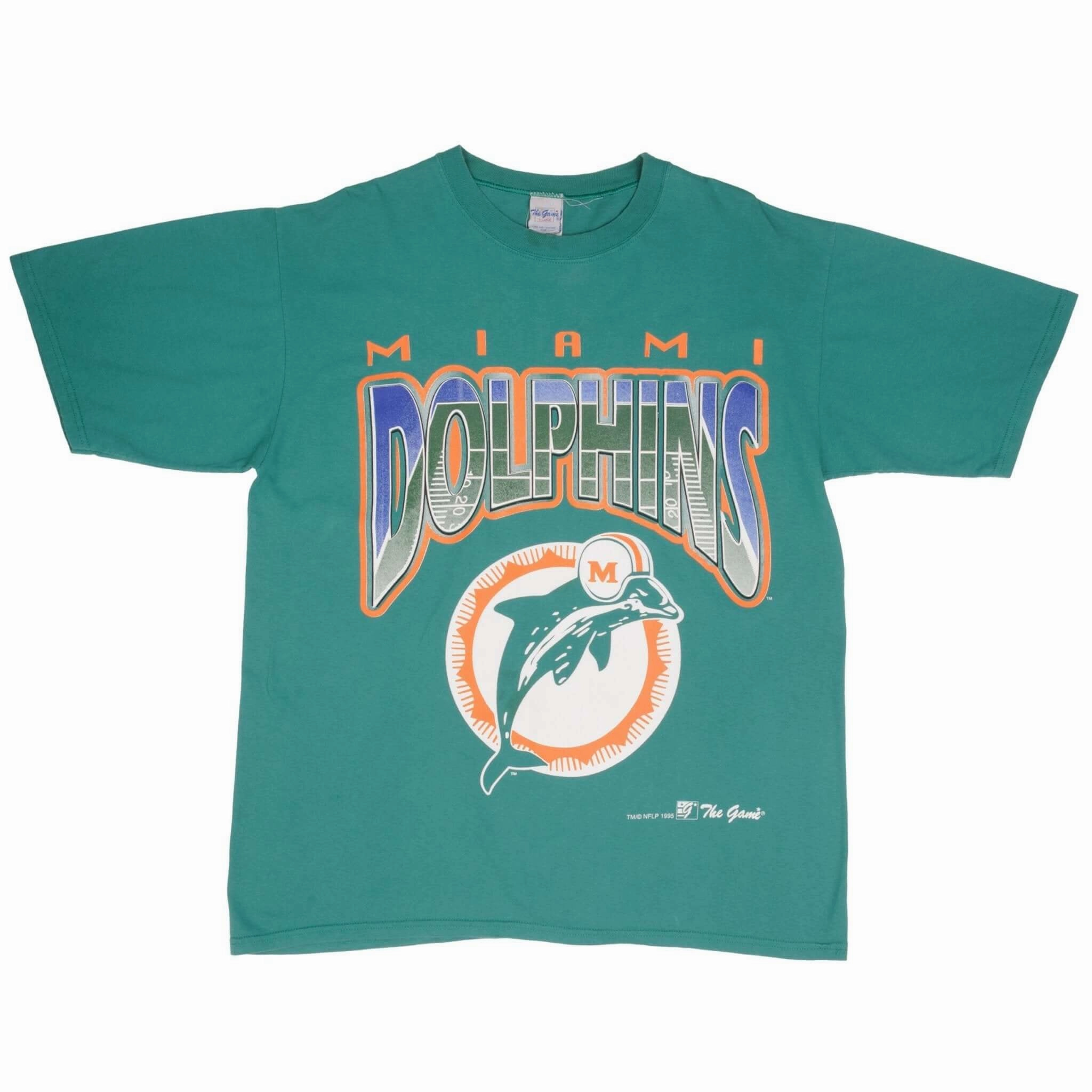 VINTAGE NFL MIAMI DOLPHINS 1995 TEE SHIRT SIZE XL MADE IN USA