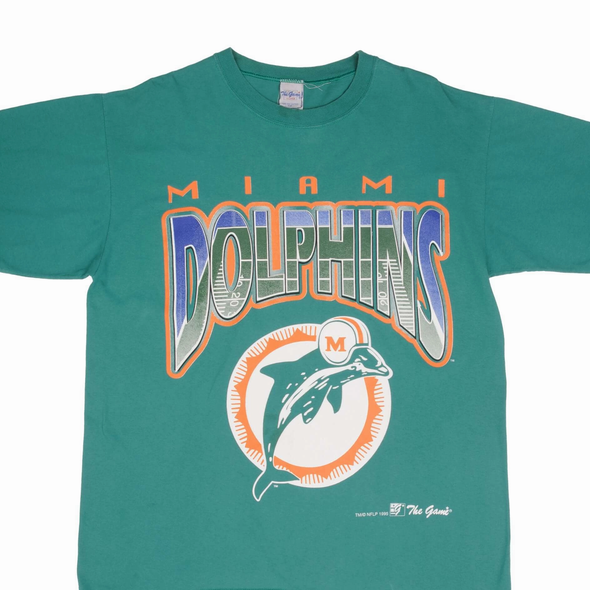 VINTAGE NFL MIAMI DOLPHINS 1995 TEE SHIRT SIZE XL MADE IN USA