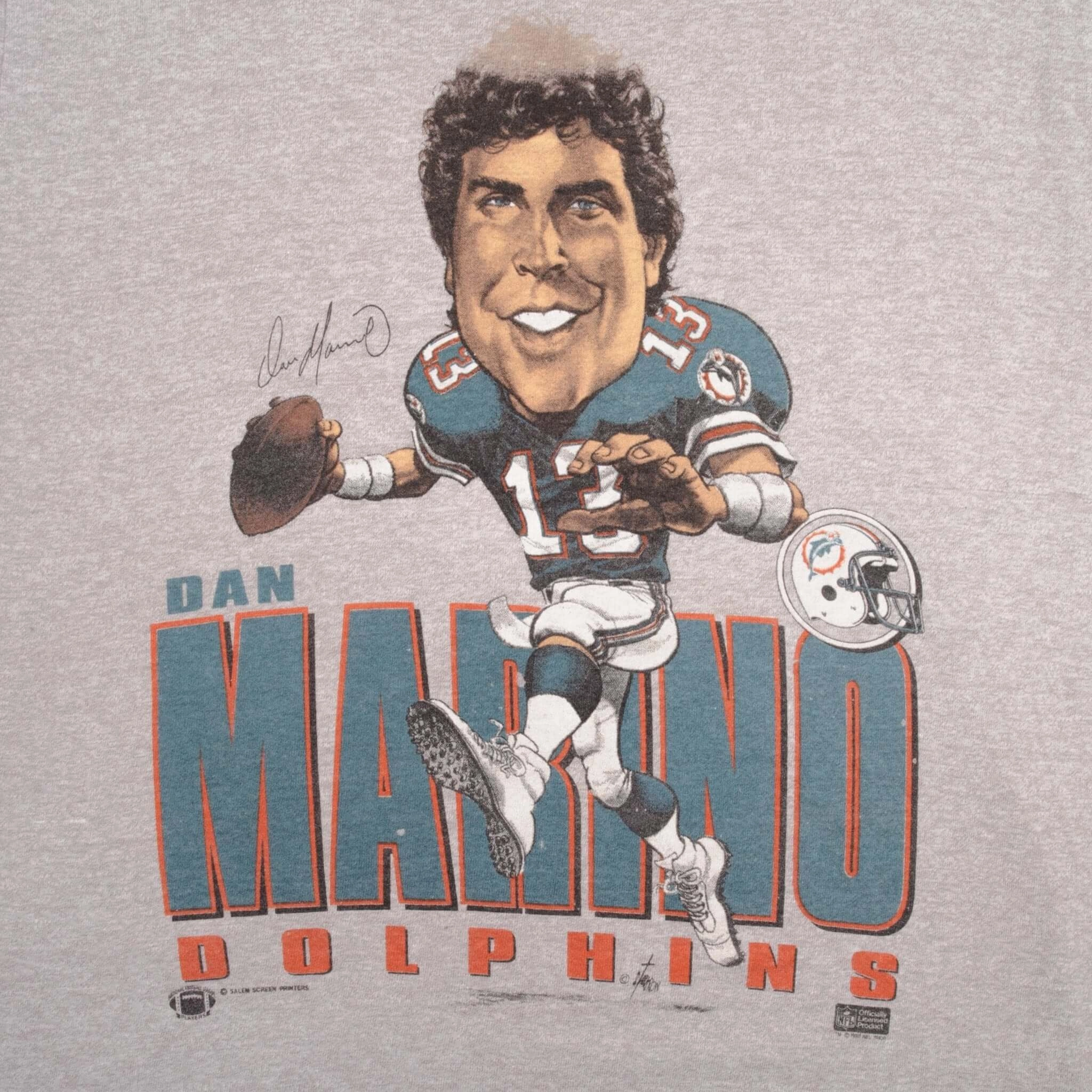 VINTAGE NFL MIAMI DOLPHINS DAN MARINO 1987 TEE SHIRT SIZE MEDIUM MADE IN USA