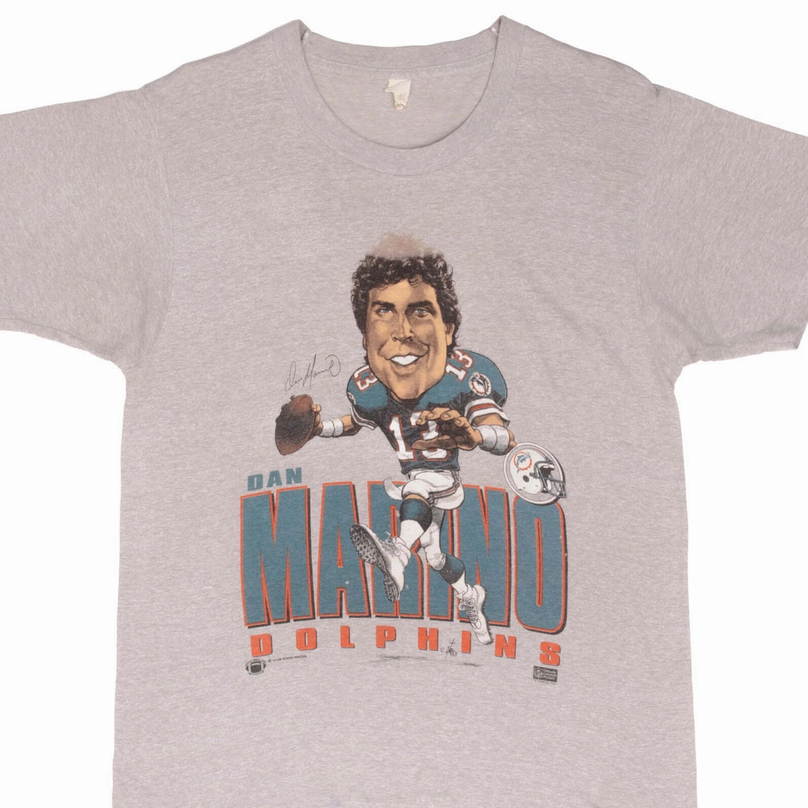 VINTAGE NFL MIAMI DOLPHINS DAN MARINO 1987 TEE SHIRT SIZE MEDIUM MADE IN USA
