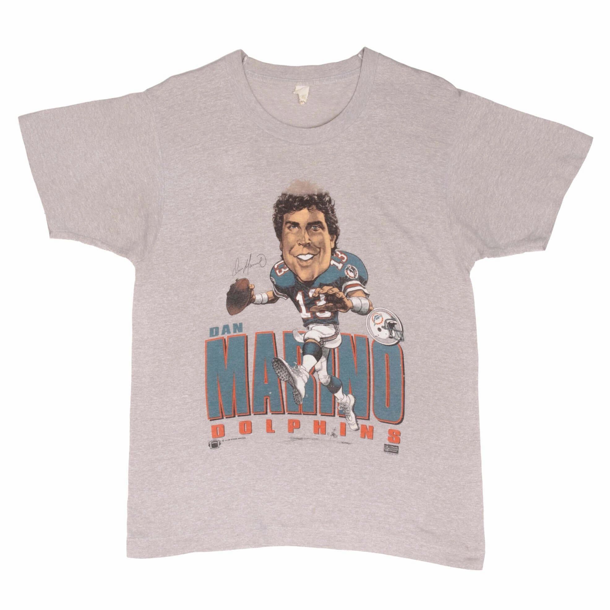 VINTAGE NFL MIAMI DOLPHINS DAN MARINO 1987 TEE SHIRT SIZE MEDIUM MADE IN USA