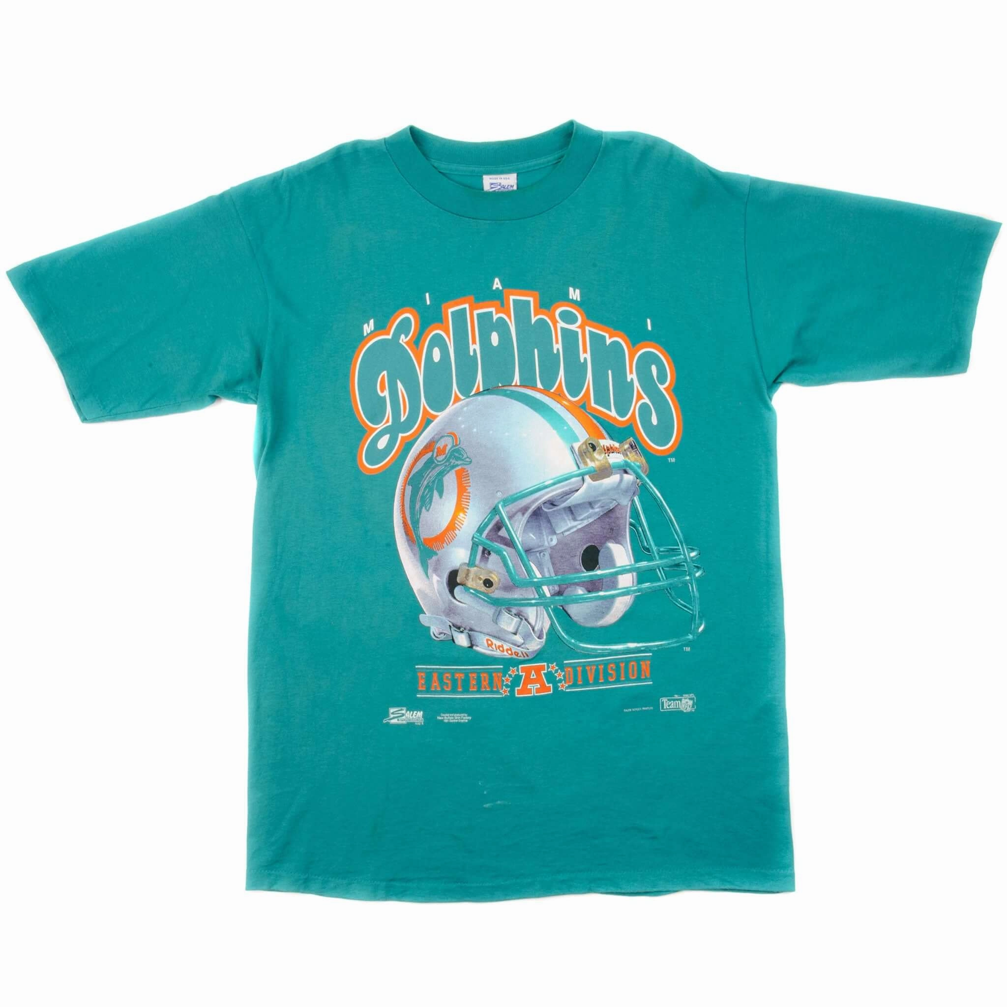 VINTAGE NFL MIAMI DOLPHINS TEE SHIRT 1992 SIZE LARGE MADE IN USA