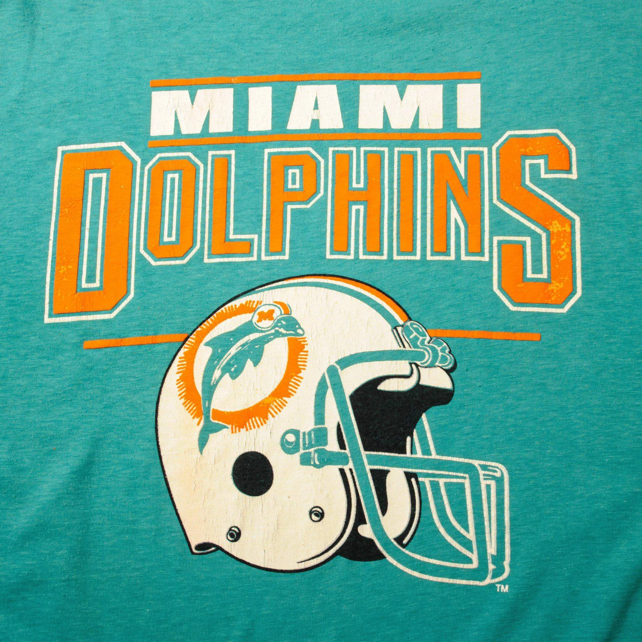 VINTAGE NFL MIAMI DOLPHINS TEE SHIRT SIZE MEDIUM MADE IN USA