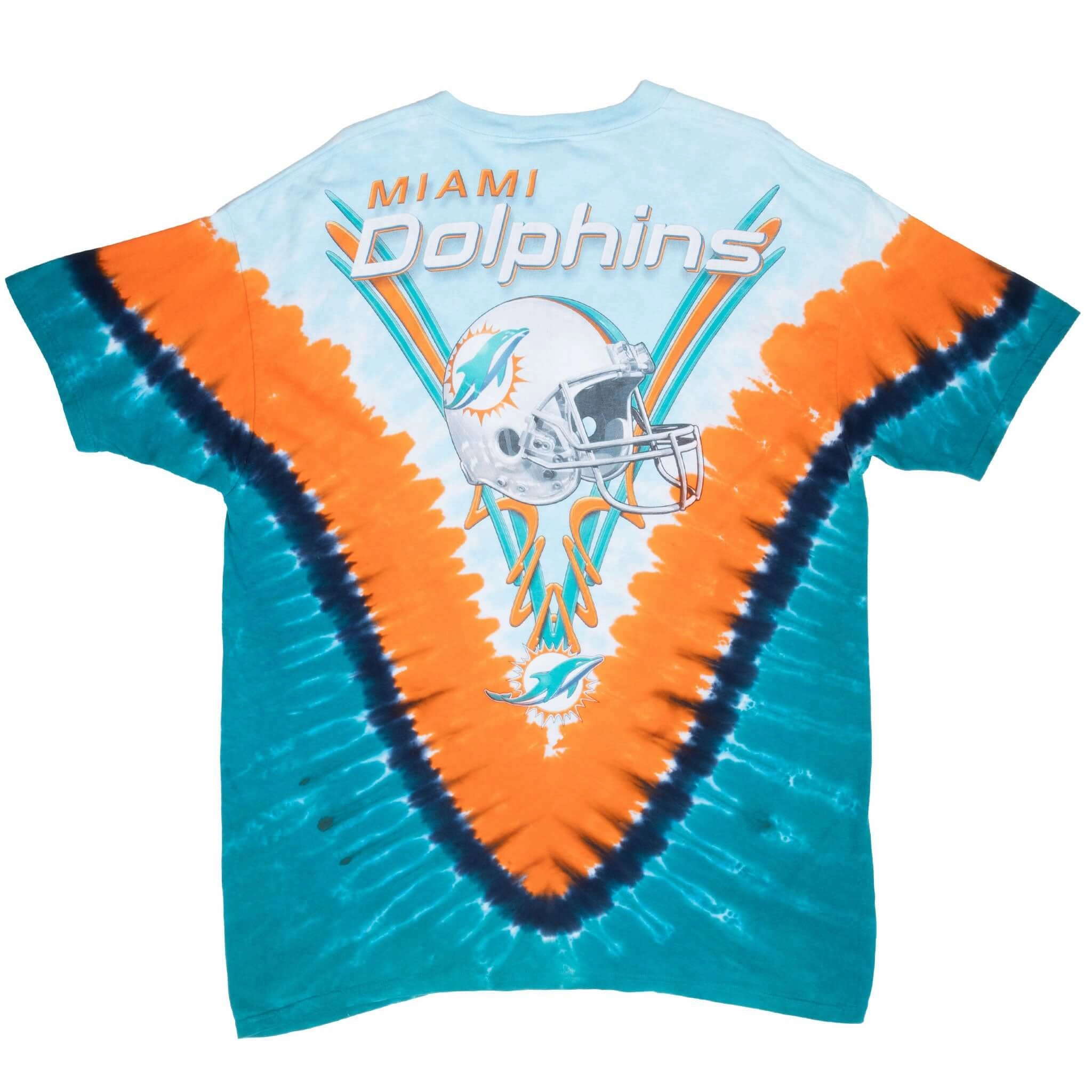 VINTAGE NFL MIAMI DOLPHINS TIE DYE TEE SHIRT XL 2000S