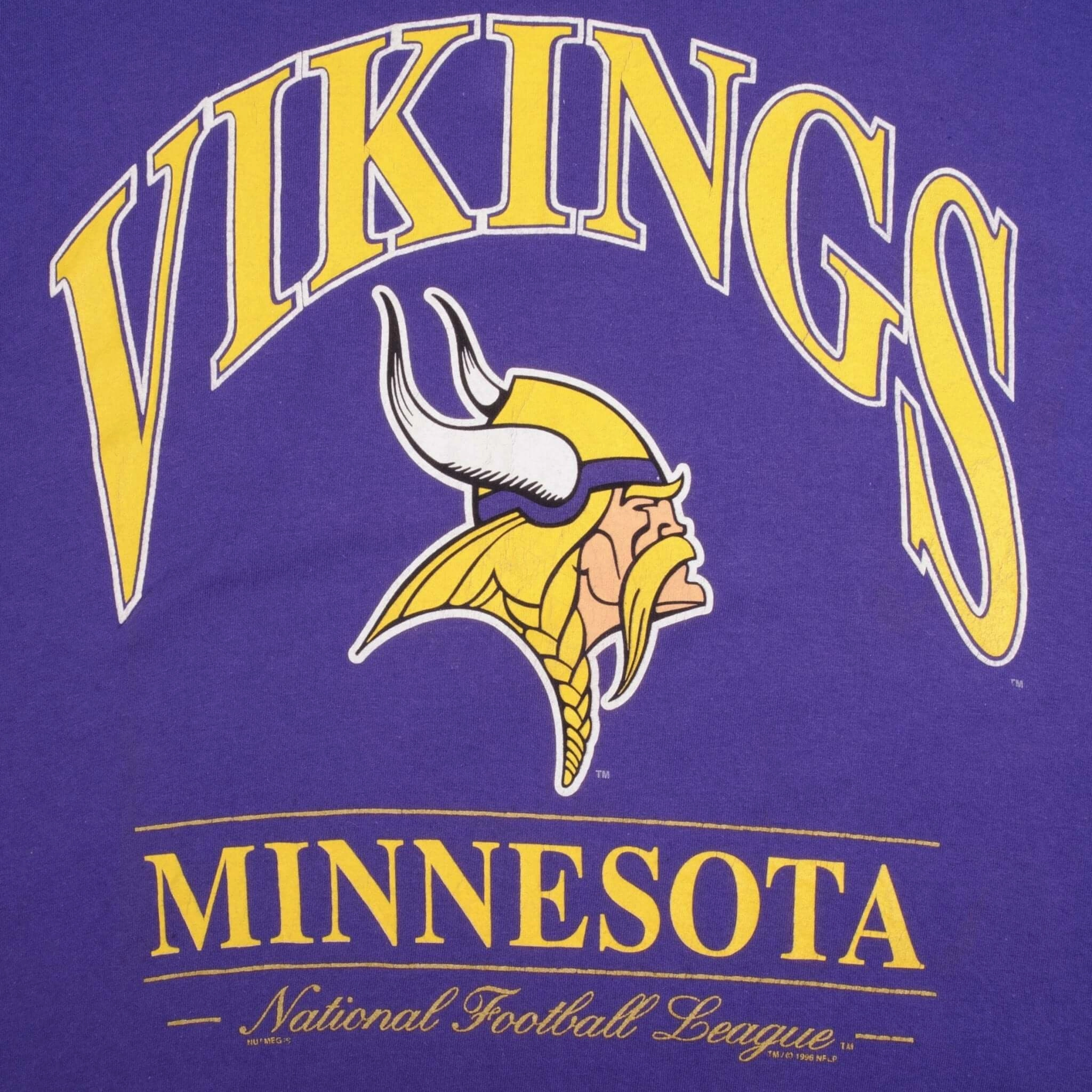 VINTAGE NFL MINNESOTA VIKINGS 1996 TEE SHIRT SIZE XL MADE IN USA