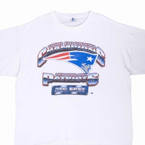 VINTAGE NFL NEW ENGLAND PATRIOTS AFC CHAMPIONS 1996 TEE SHIRT XL MADE IN USA