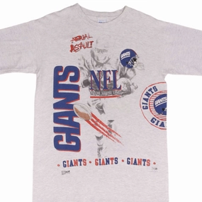 VINTAGE NFL NEW YORK GIANTS ALL OVER PRINT 1994 TEE SHIRT MEDIUM MADE IN USA