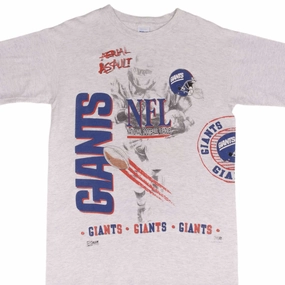 VINTAGE NFL NEW YORK GIANTS ALL OVER PRINT 1994 TEE SHIRT MEDIUM MADE IN USA