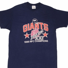 VINTAGE NFL NEW YORK GIANTS SUPER BOWL XXI 1986 TEE SHIRT SIZE LARGE MADE IN USA