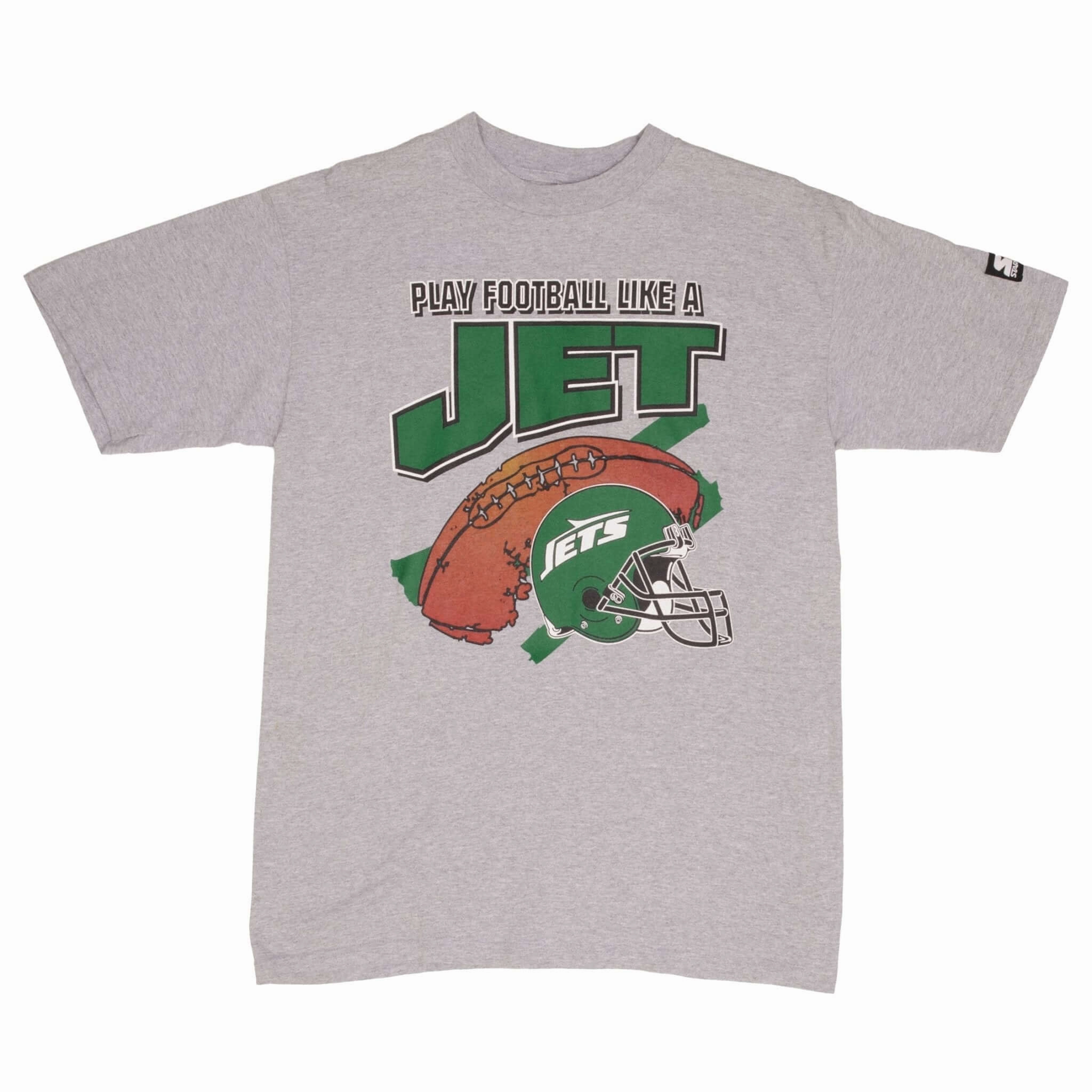 VINTAGE NFL NEW YORK JETS 1997 SIGNED BY JAMES FARRIOR TEE SHIRT MEDIUM MADE USA