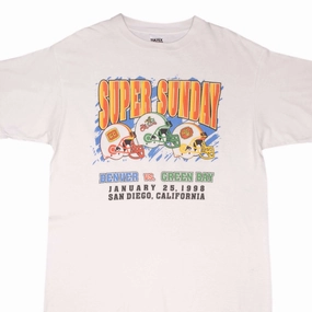 VINTAGE NFL PACKERS VS BRONCOS SUPERBOWL XXXII 1998 BOOTLEG TEE SHIRT SIZE XL