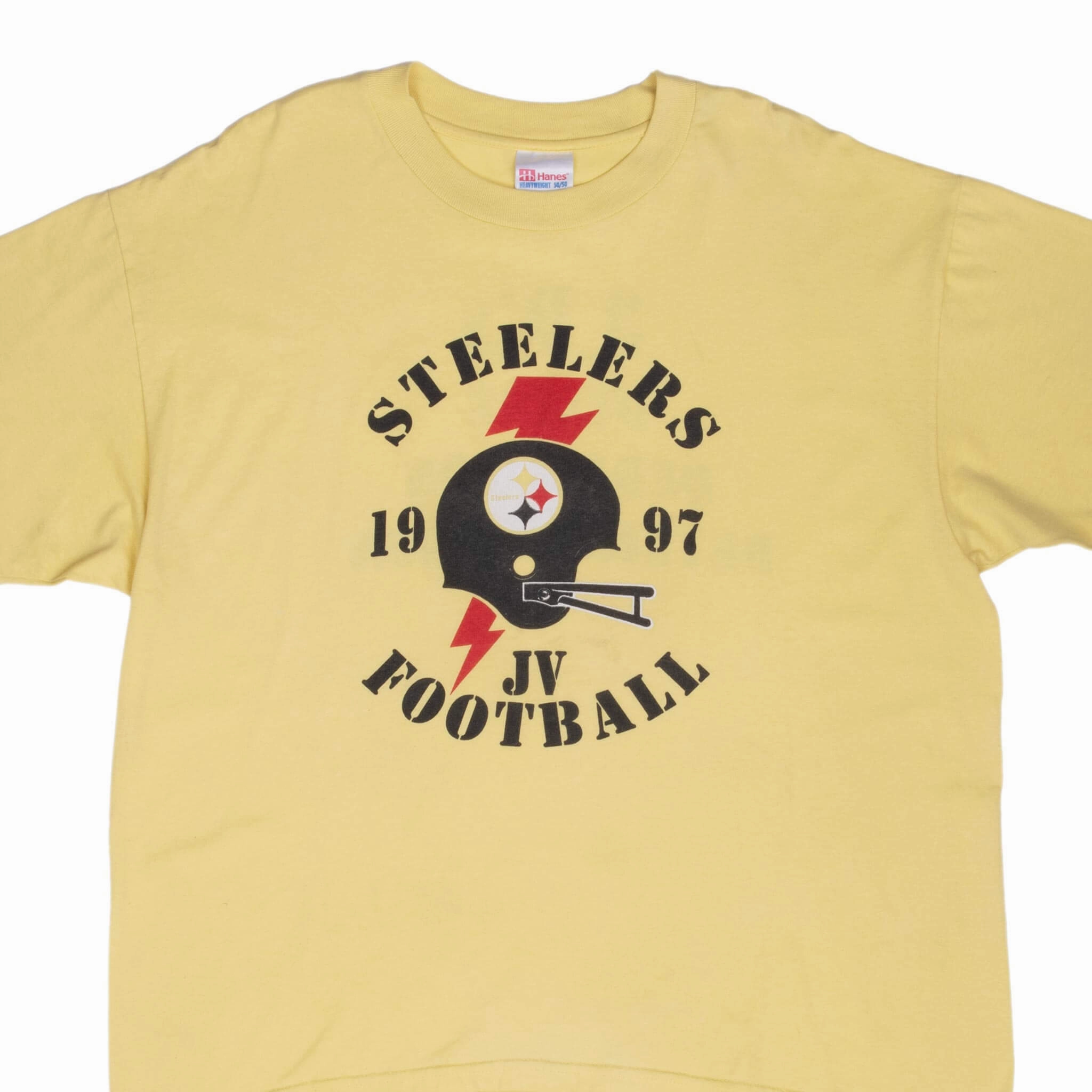 VINTAGE NFL PITTSBURGH STEELERS 1997 YELLOW TEE SHIRT XL