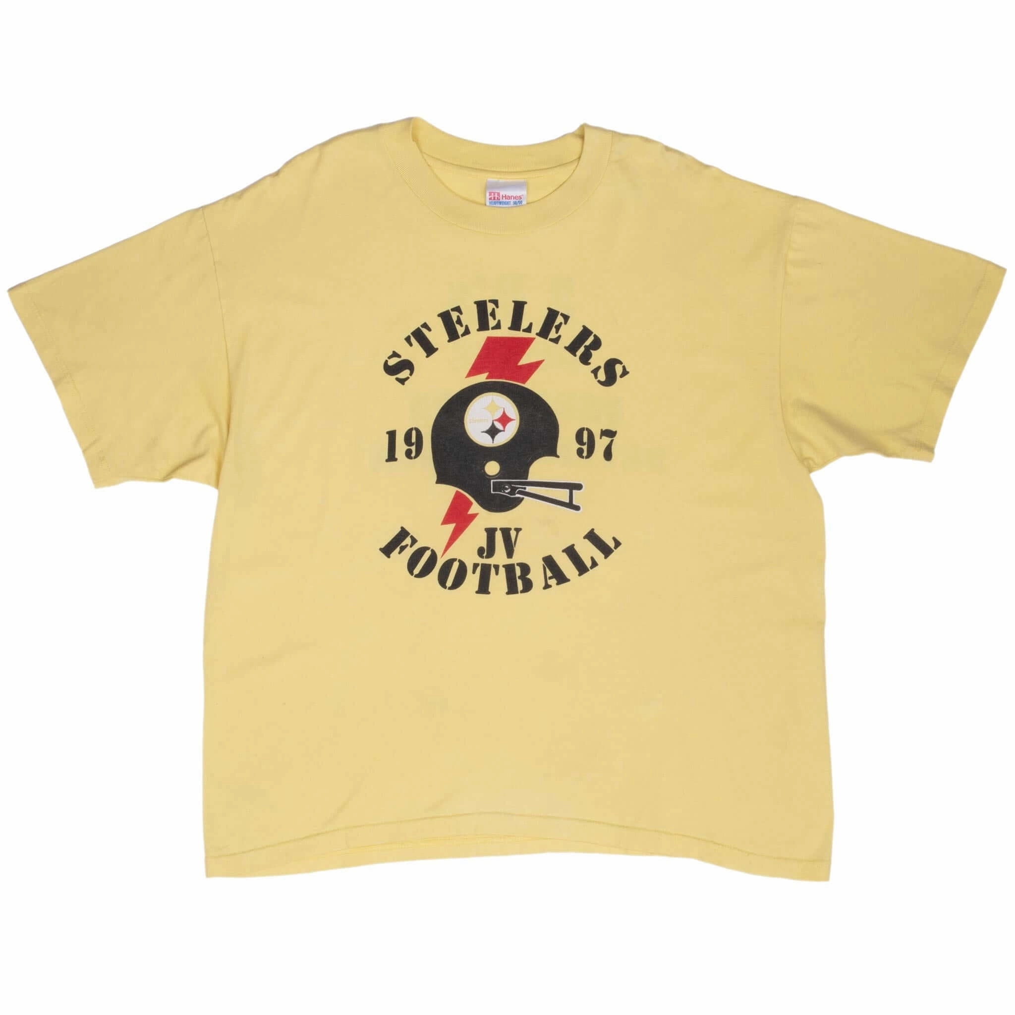 VINTAGE NFL PITTSBURGH STEELERS 1997 YELLOW TEE SHIRT XL