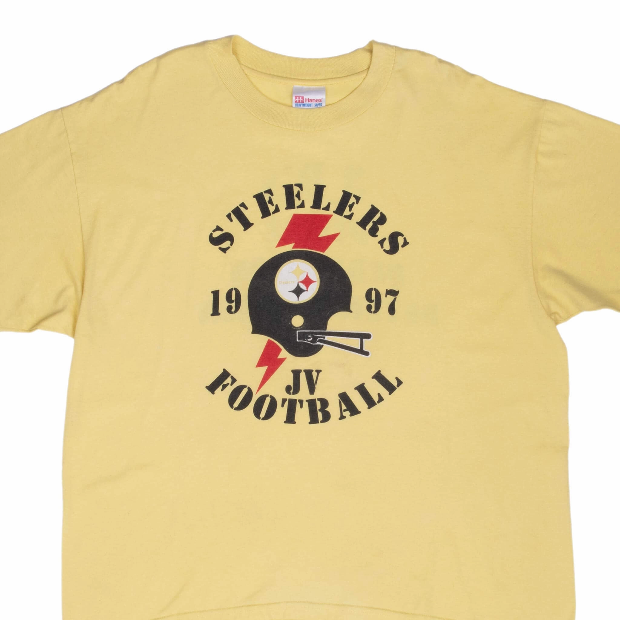 VINTAGE NFL PITTSBURGH STEELERS 1997 YELLOW TEE SHIRT XL