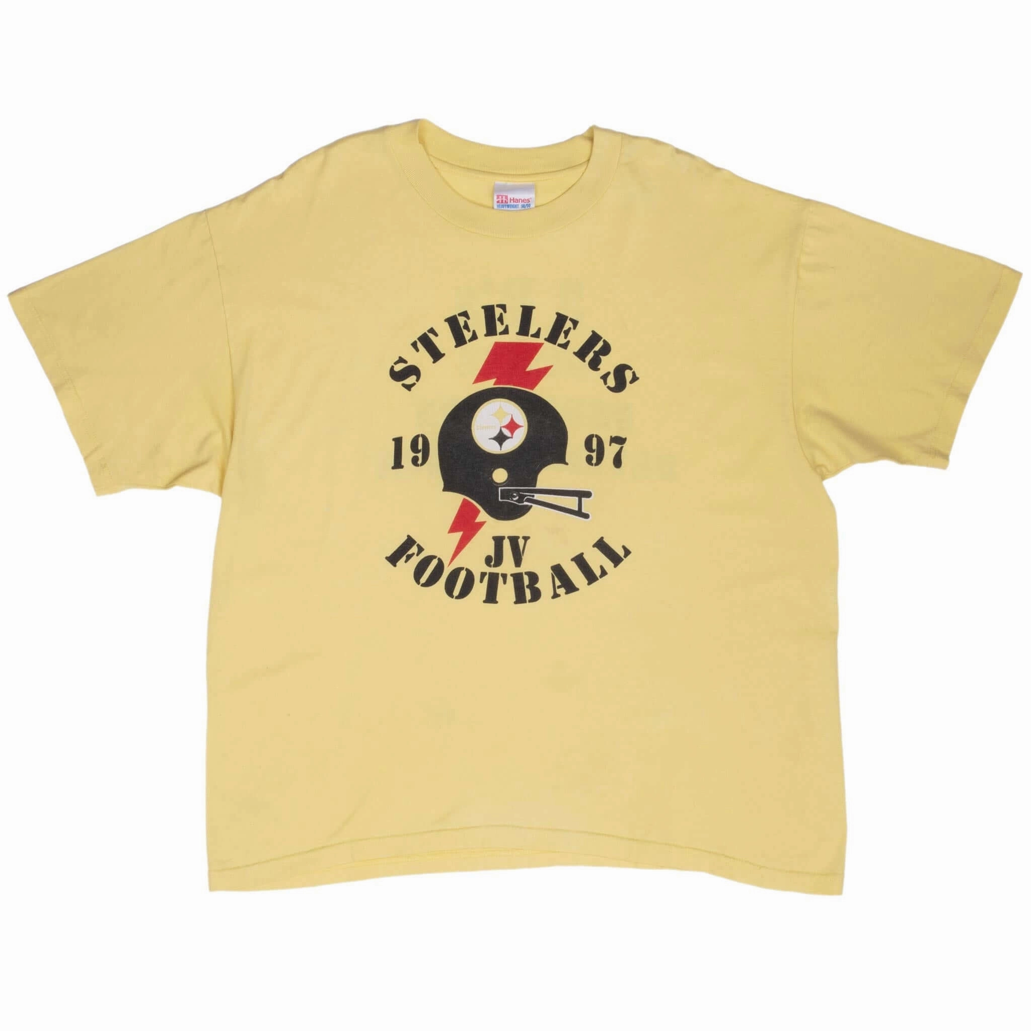 VINTAGE NFL PITTSBURGH STEELERS 1997 YELLOW TEE SHIRT XL