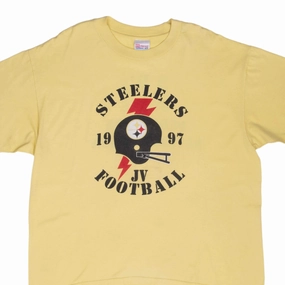 VINTAGE NFL PITTSBURGH STEELERS 1997 YELLOW TEE SHIRT XL