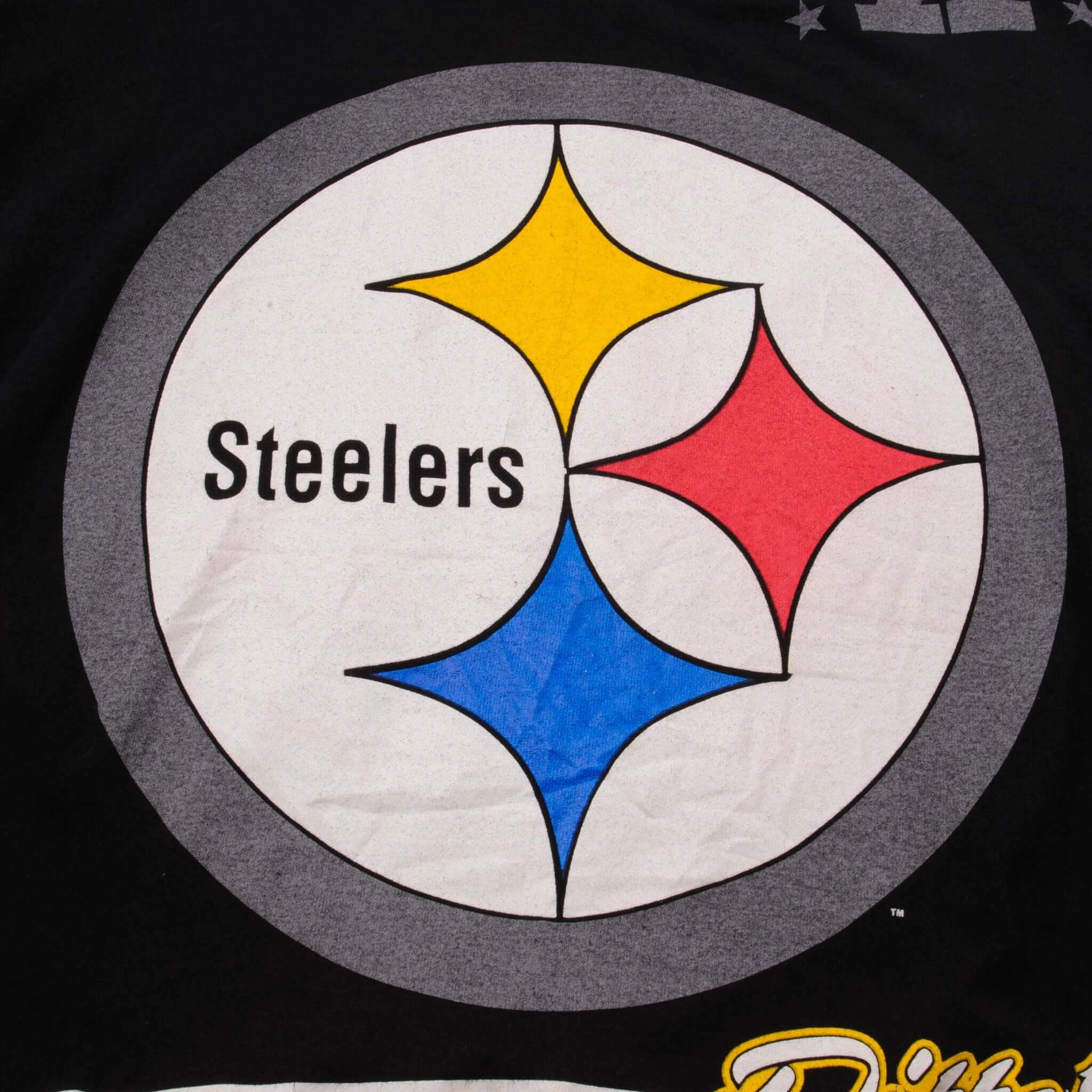 VINTAGE NFL PITTSBURGH STEELERS ALL OVER PRINT TEE SHIRT 1994 LARGE MADE IN USA