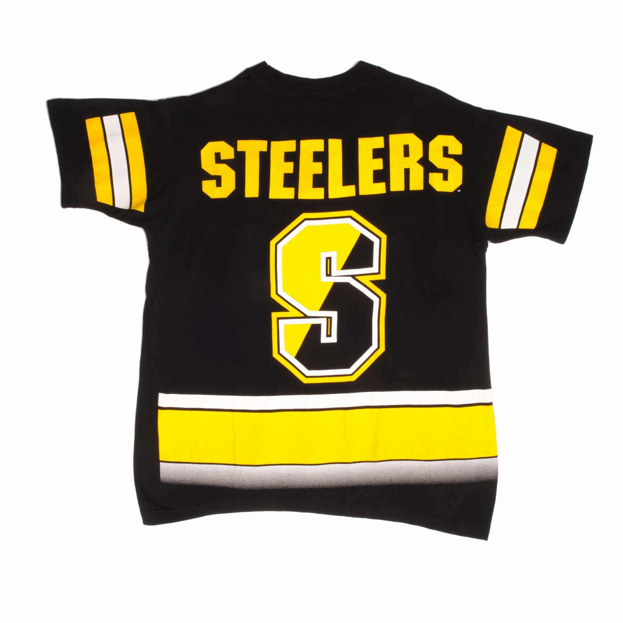VINTAGE NFL PITTSBURGH STEELERS ALL OVER PRINT TEE SHIRT 1994 LARGE MADE IN USA