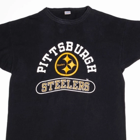 VINTAGE NFL PITTSBURGH STEELERS CHAMPION TEE SHIRT 1980S LARGE MADE IN USA