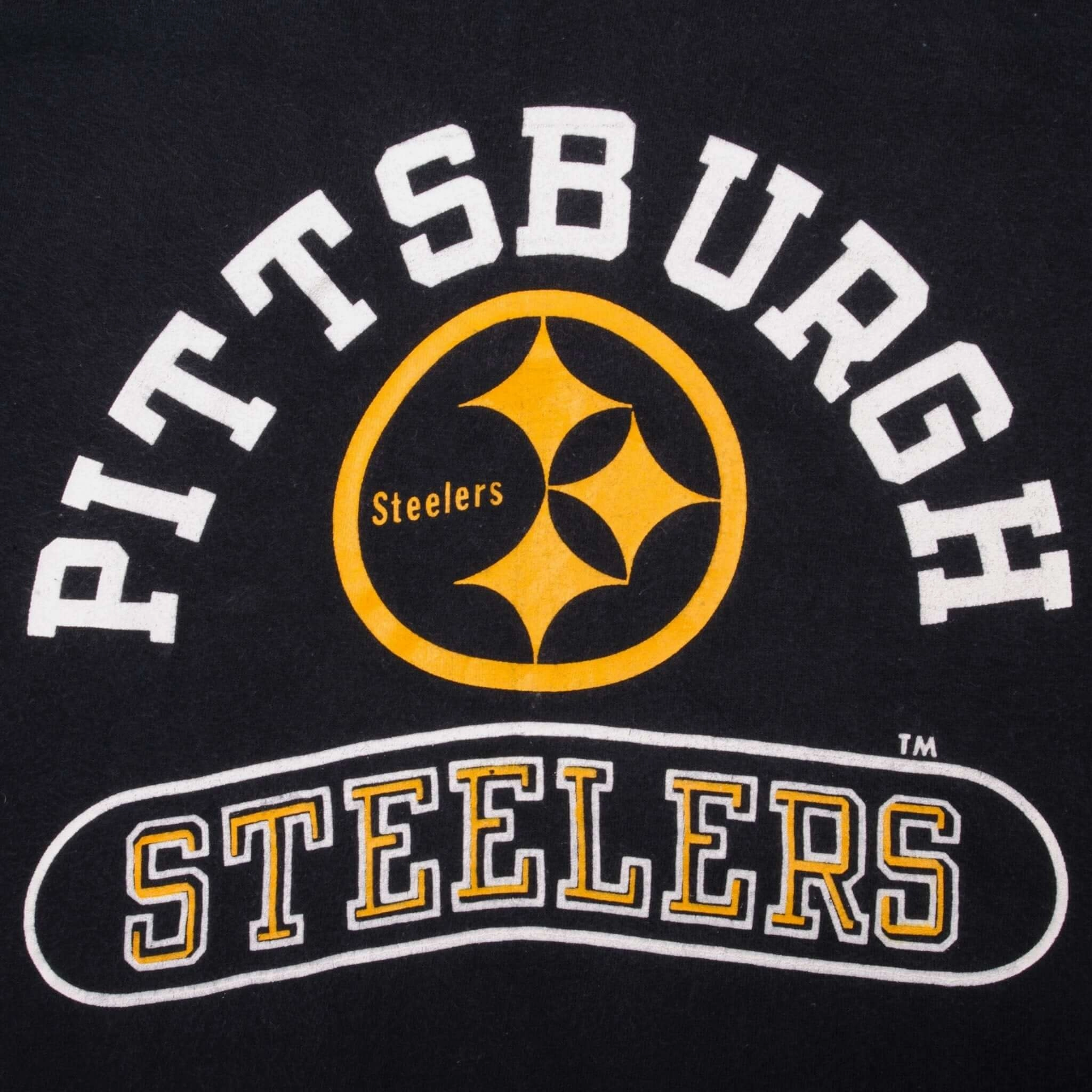 VINTAGE NFL PITTSBURGH STEELERS CHAMPION TEE SHIRT 1980S LARGE MADE IN USA
