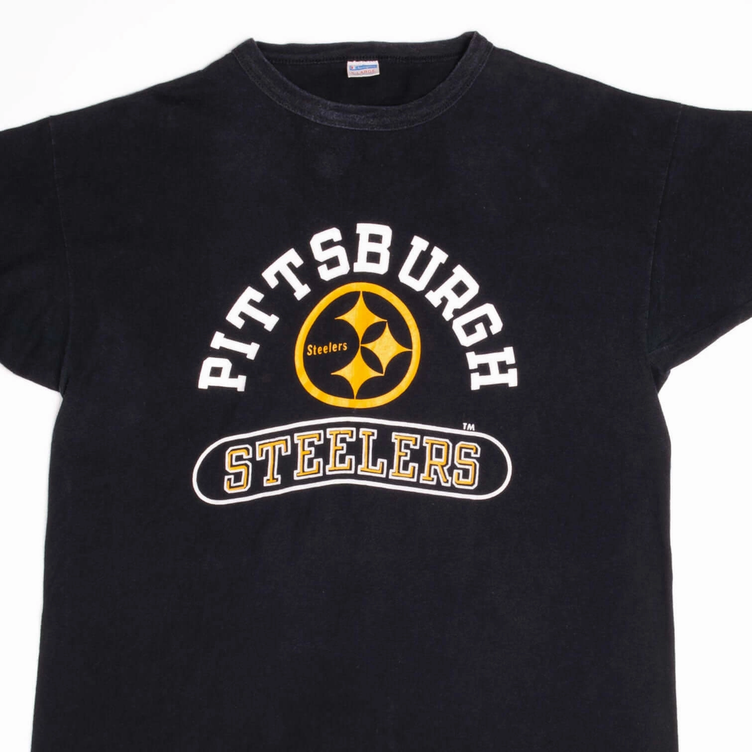VINTAGE NFL PITTSBURGH STEELERS CHAMPION TEE SHIRT 1980S LARGE MADE IN USA