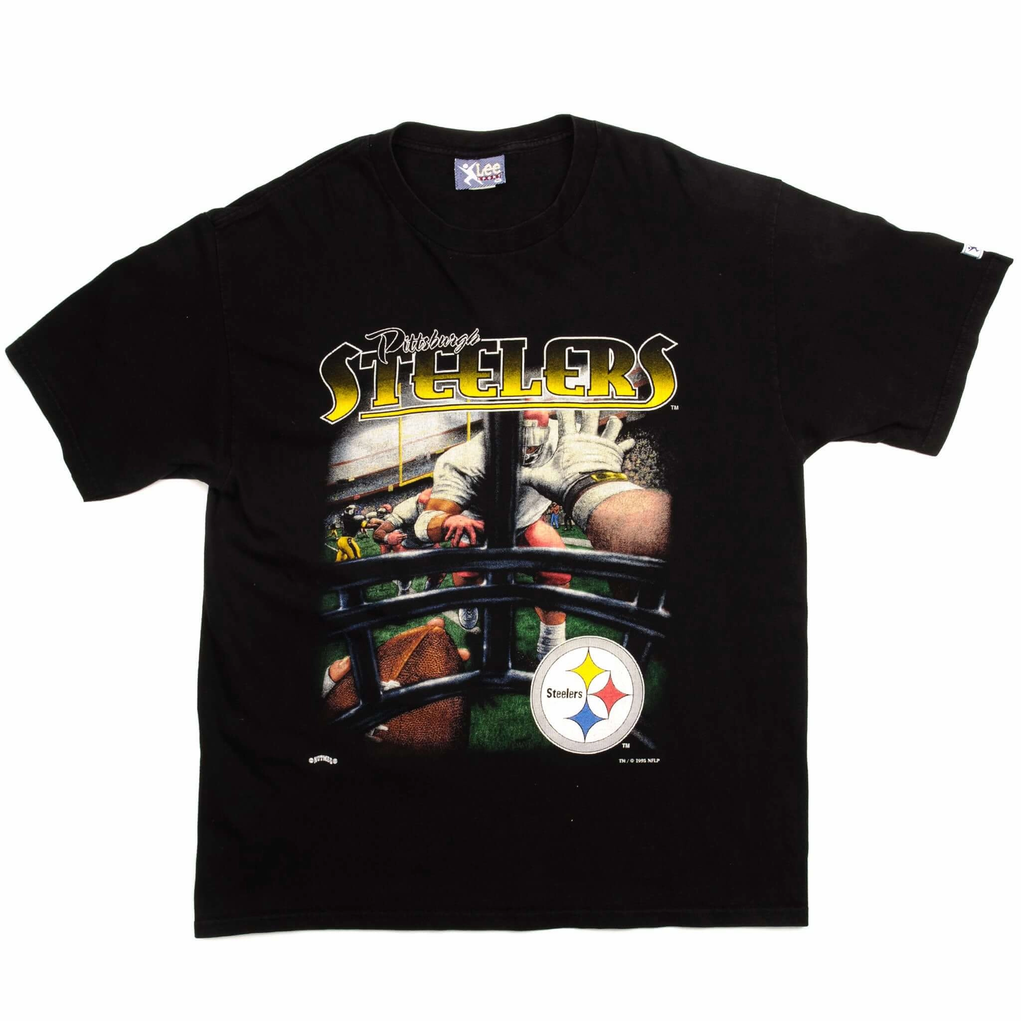 VINTAGE NFL PITTSBURGH STEELERS TEE SHIRT 1995 SIZE XL MADE IN USA