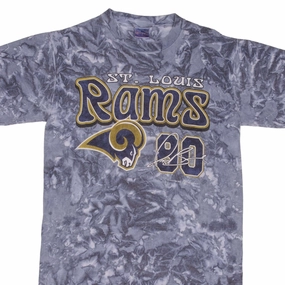 VINTAGE NFL SAINT LOUIS RAMS ISAAC BRUCE #80 TIE DYE TEE SHIRT 2000 SIZE MEDIUM