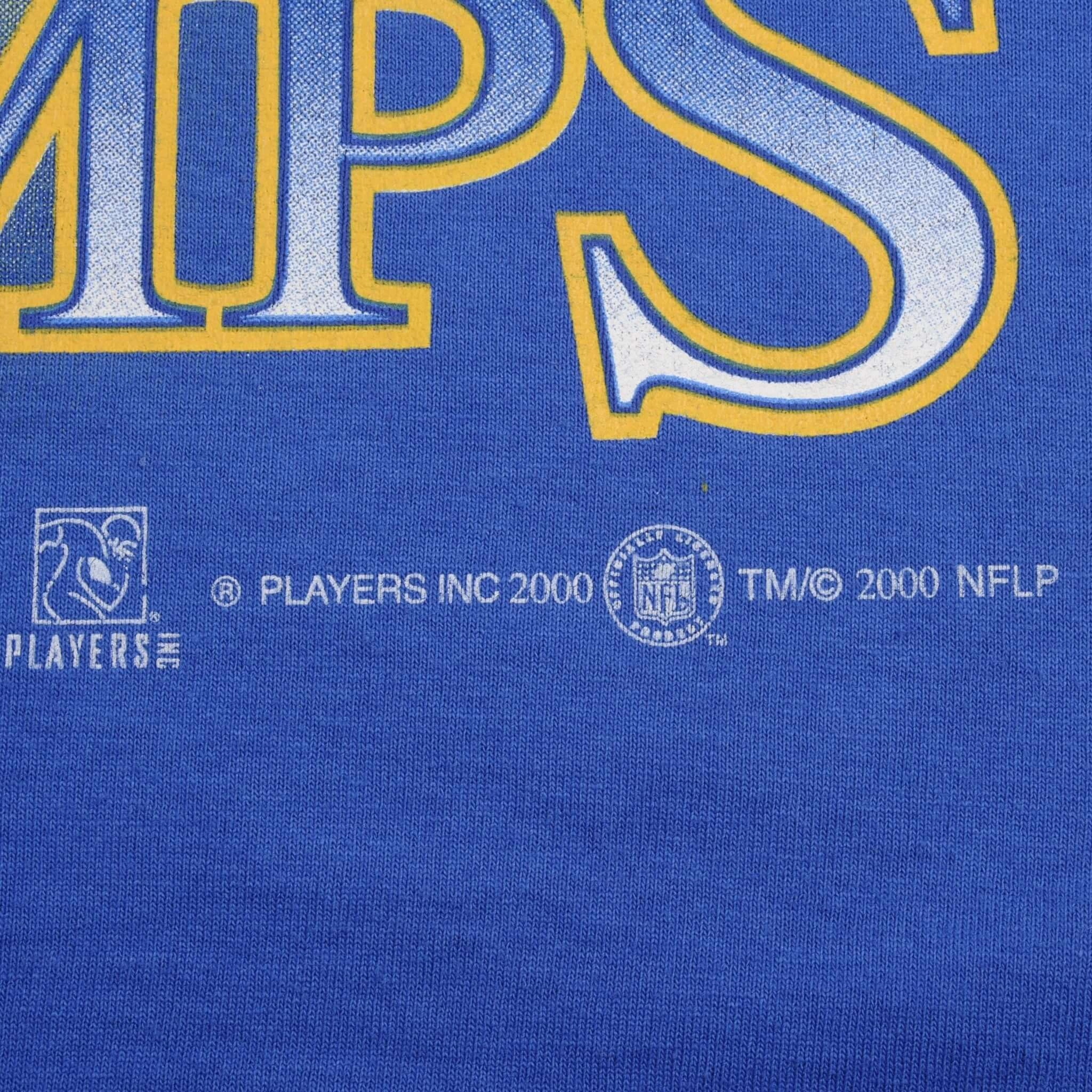 VINTAGE NFL SAINT LOUIS RAMS SUPER BOWL XXXIV CHAMPIONS 2000 TEE SHIRT SZE LARGE